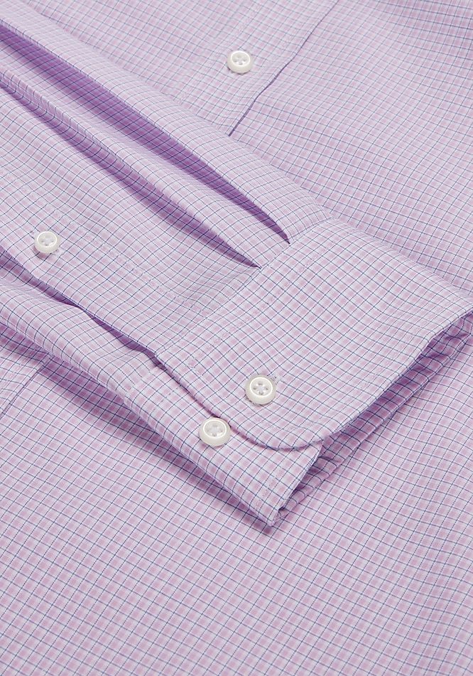 Men's Jos. A. Bank Slim Fit Spread Collar Check Dress Shirt at Jos. A. Bank, Pink, Size 15 x 34/35
