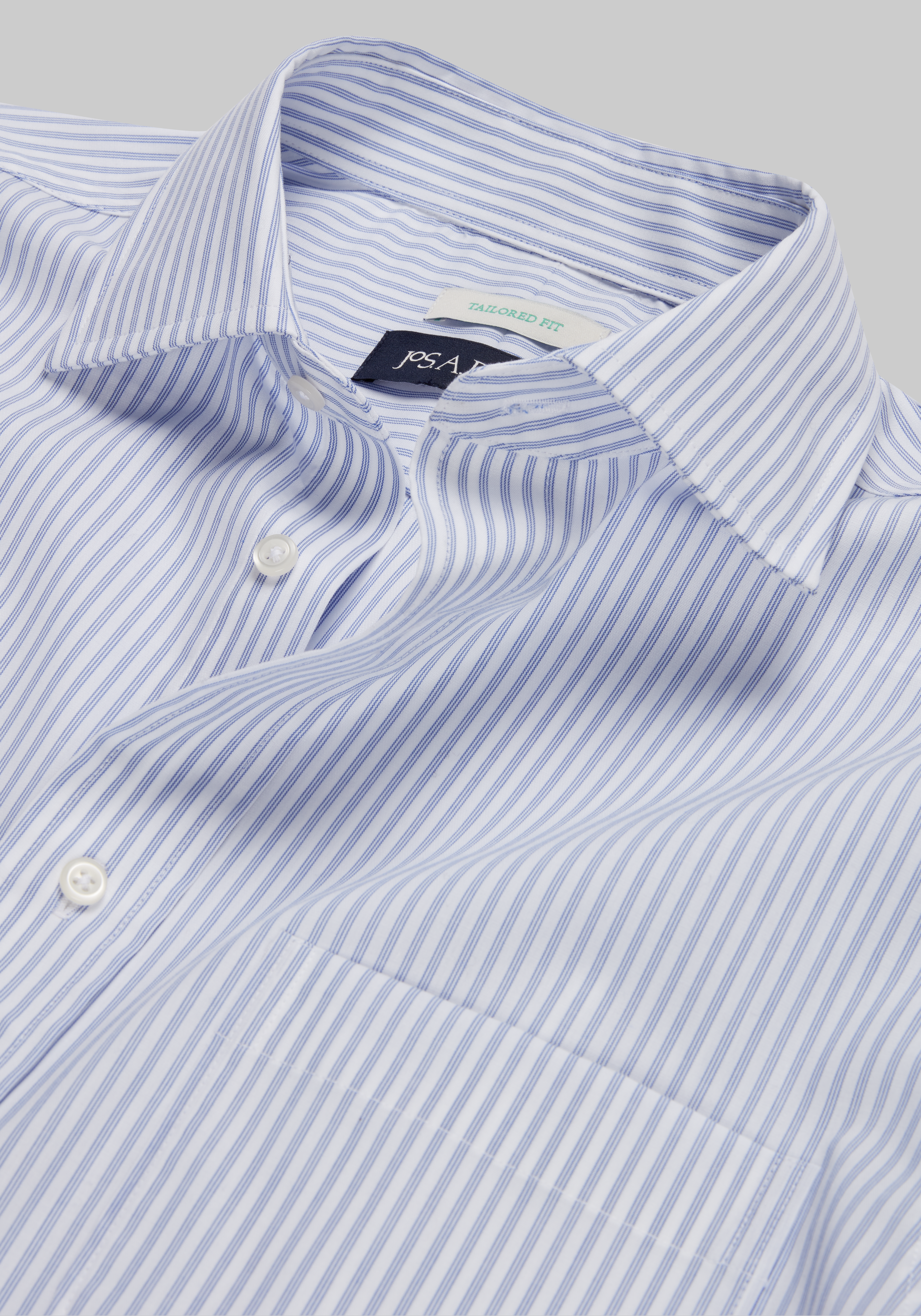 Jos. A. Bank Tailored Fit Spread Collar Stripe Dress Shirt CLEARANCE