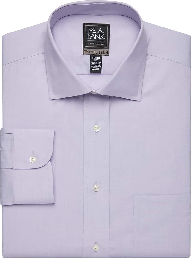 Travel Tech Collection Slim Fit Spread Collar Dress Shirt - Gifts for ...