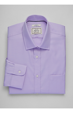 Jos. A. Bank Men's 1905 Collection Tailored Fit Spread Collar Dress Shirt (Lavender)