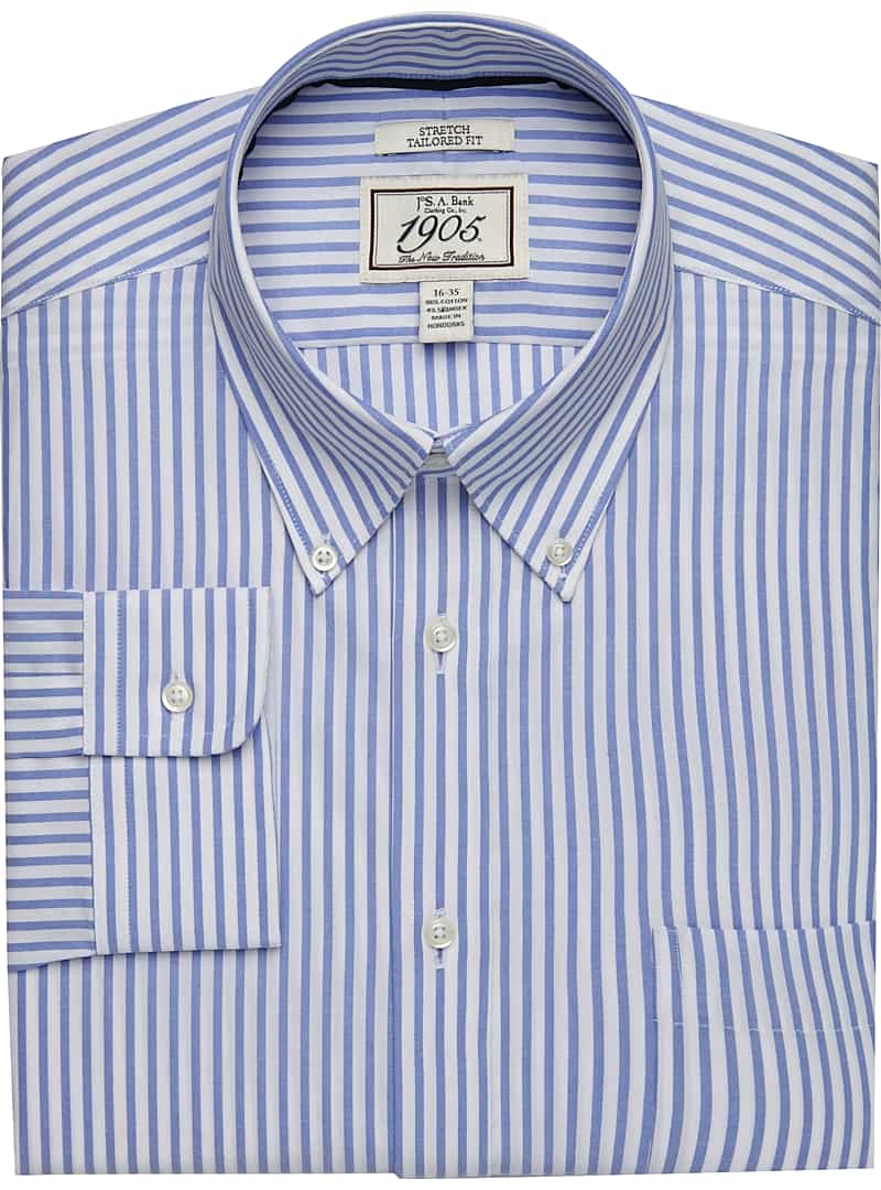 Jos. A. Bank Men's 1905 Collection Tailored Fit Button-Down Collar Stripe Dress Shirt
