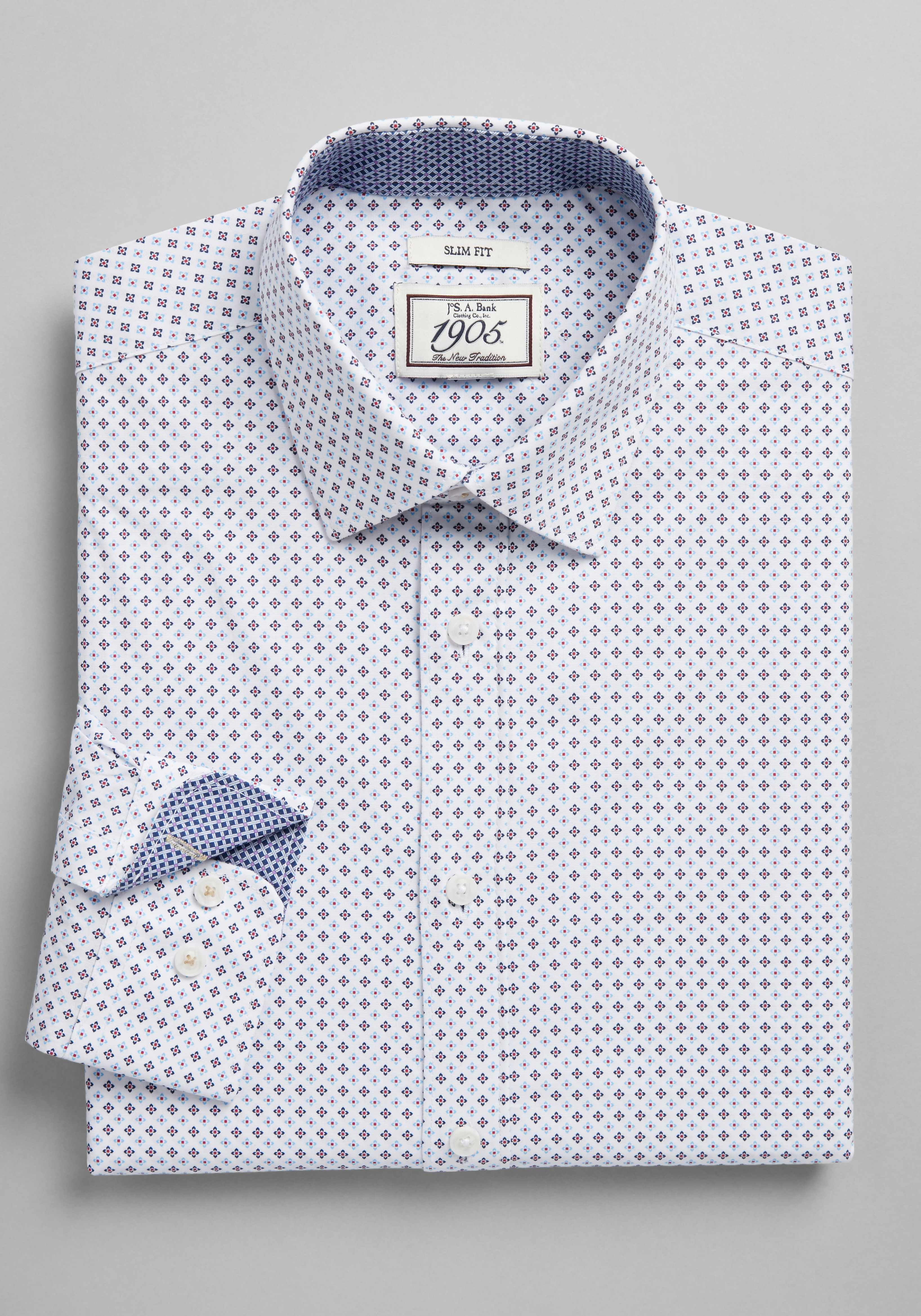 white patterned dress shirt