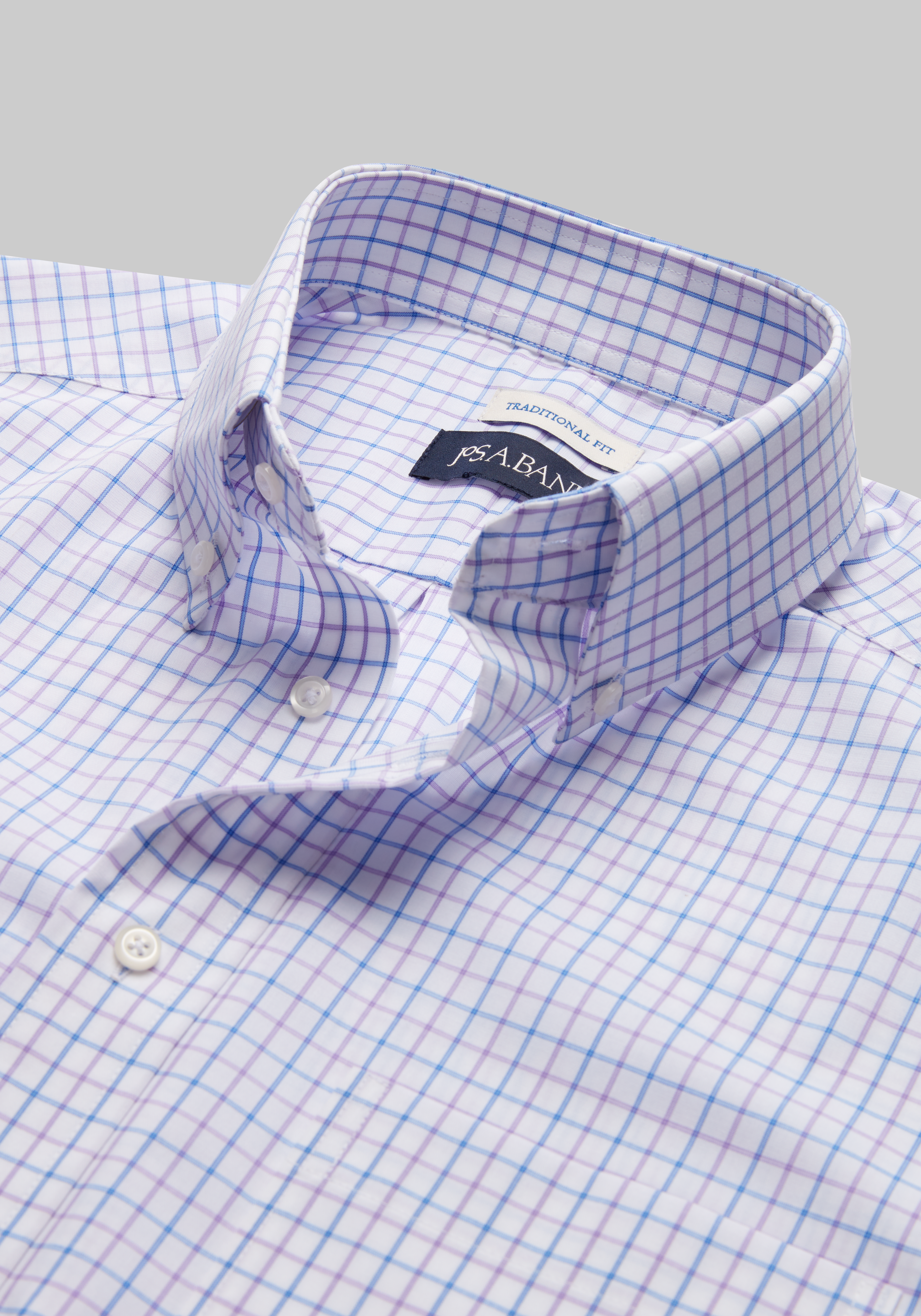 Jos. A. Bank Traditional Fit Button-Down Collar Tattersall Dress Shirt CLEARANCE