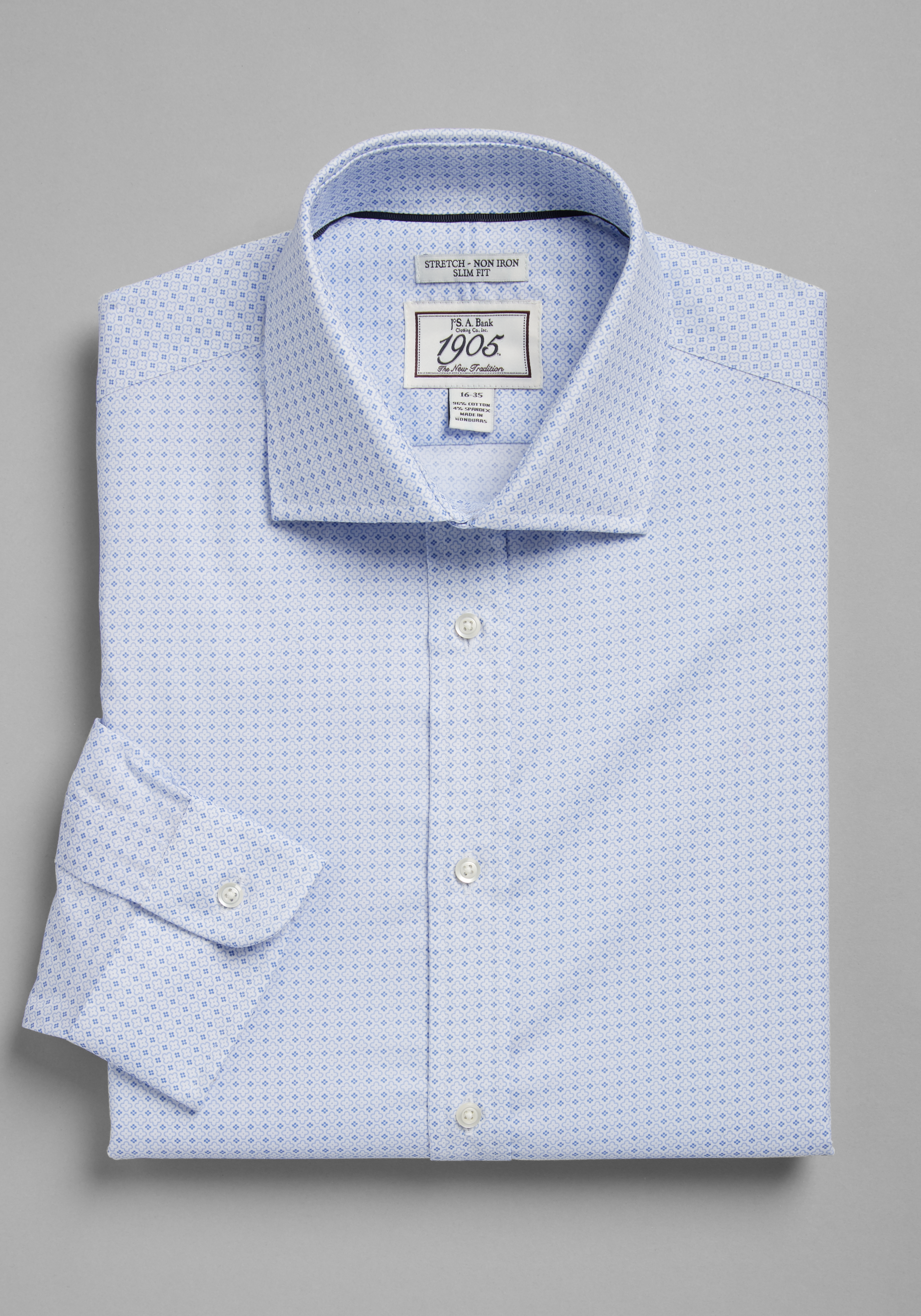 slim fit cutaway collar shirt