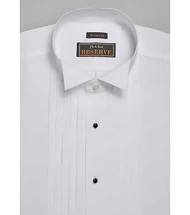 Slim Textured French Cuff Shirt - White, Shirts