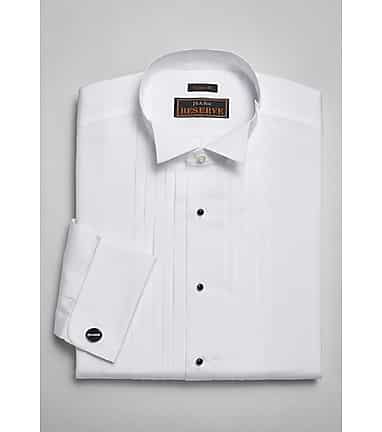 White Wing Collar Formal Tuxedo Shirts Big & Tall sizes. Men's 100% Cotton 