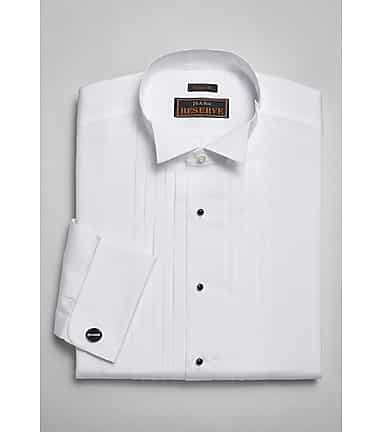 Slim Textured French Cuff Shirt - White, Shirts