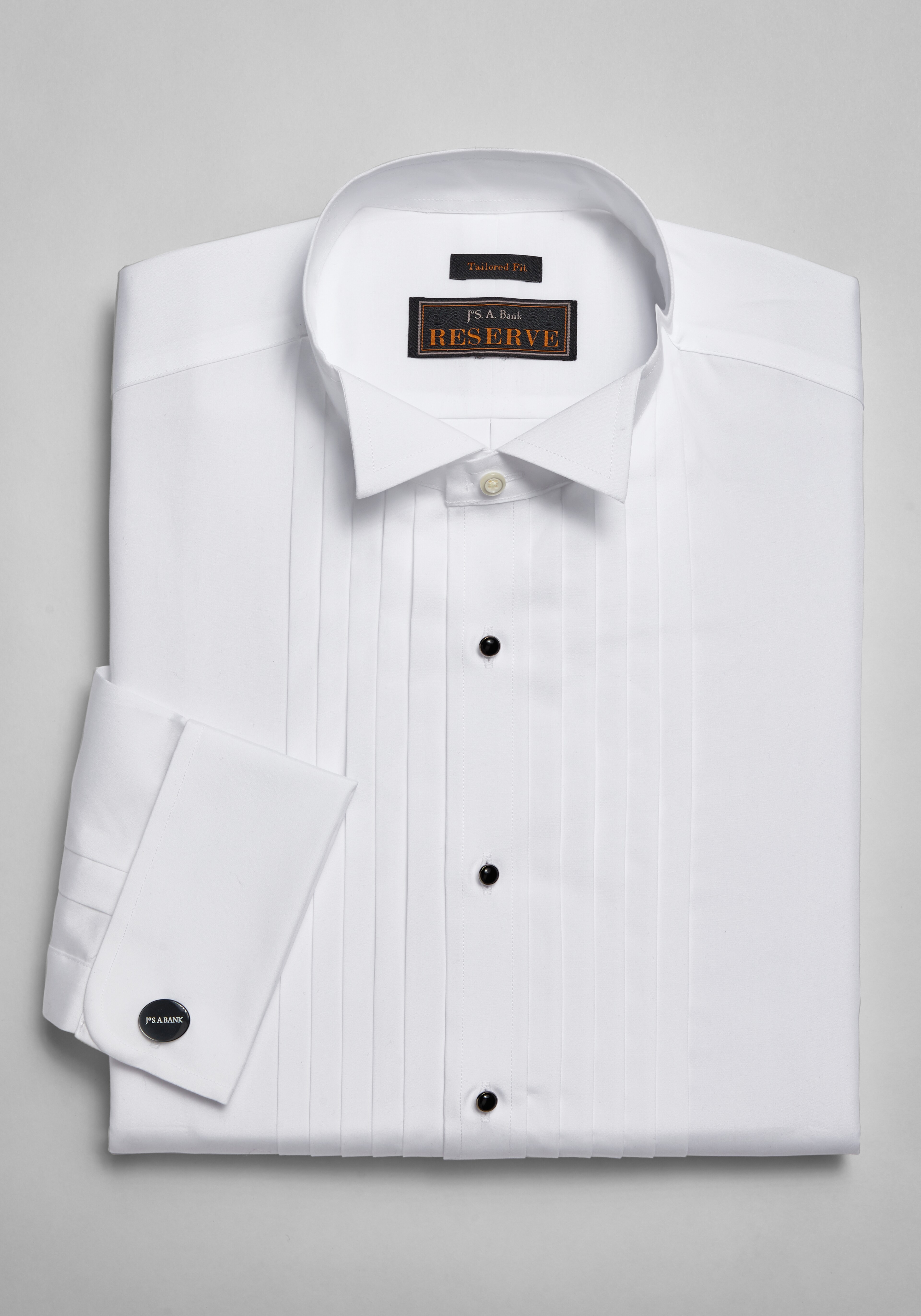 Reserve Collection Tailored Fit Wing Collar French Cuff Five-Pleat Formal Dress Shirt - Big & Tall CLEARANCE