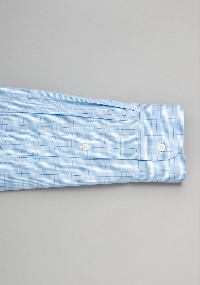 blue windowpane dress shirt Sky Blu Windowpane Dress Shirt 19 / 34/35 main image 1