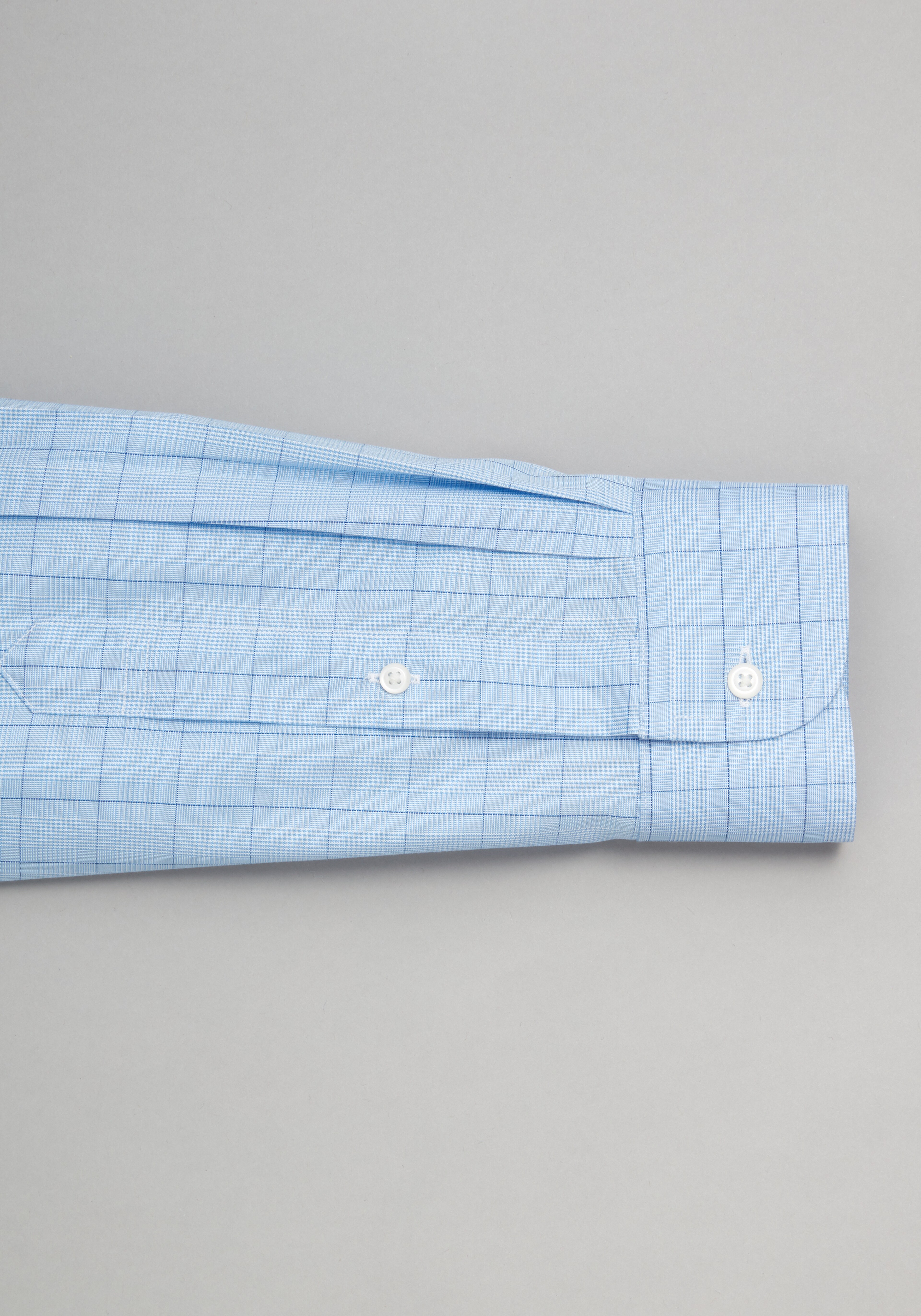 Traveler® Collection Tailored Fit Button-Down Collar Windowpane Dress Shirt