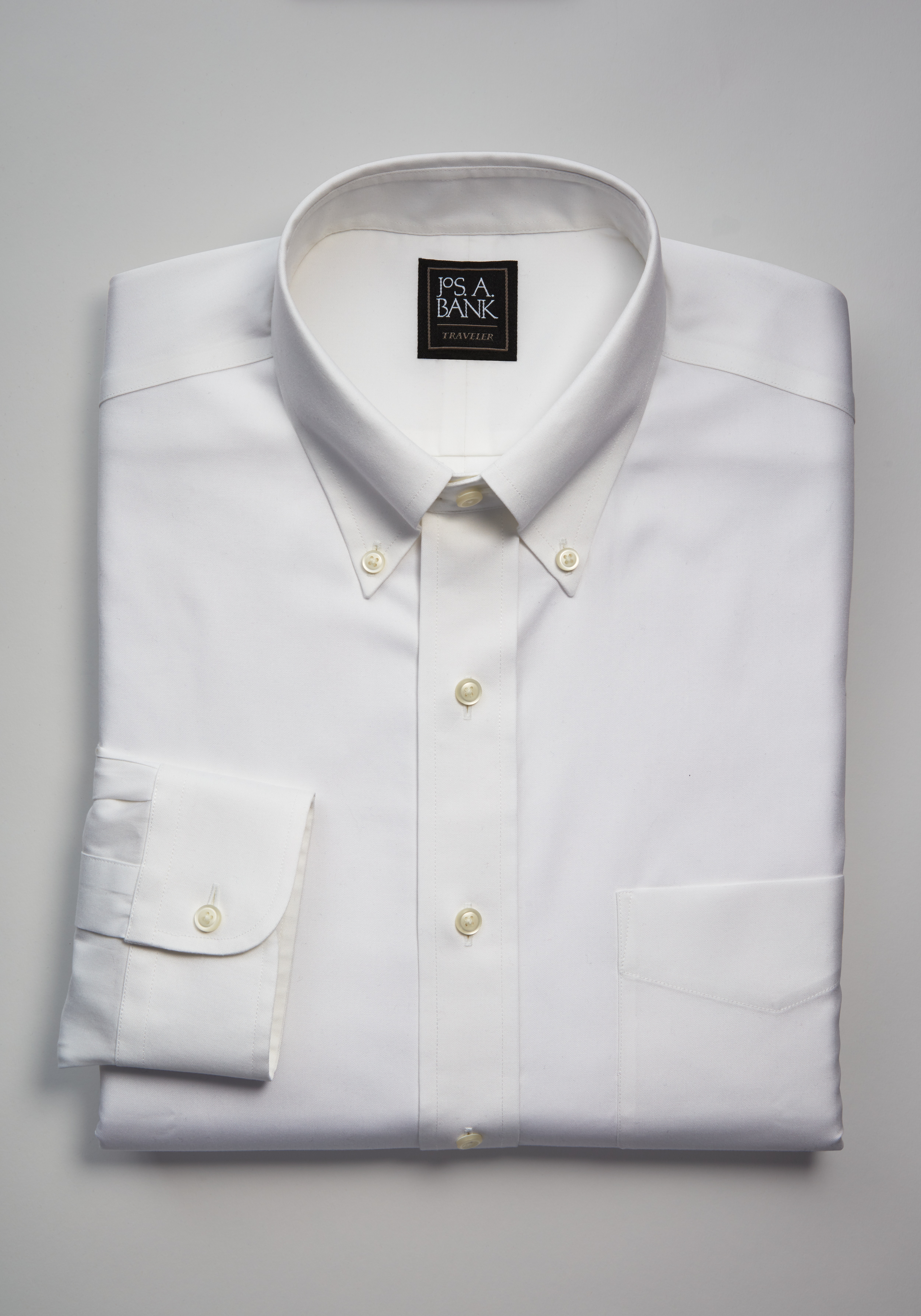 White Large Classic Collar Slim Fit Shirt in Egyptian Cotton