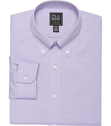 Traveler Collection Tailored Fit Button-Down Collar Dress Shirt