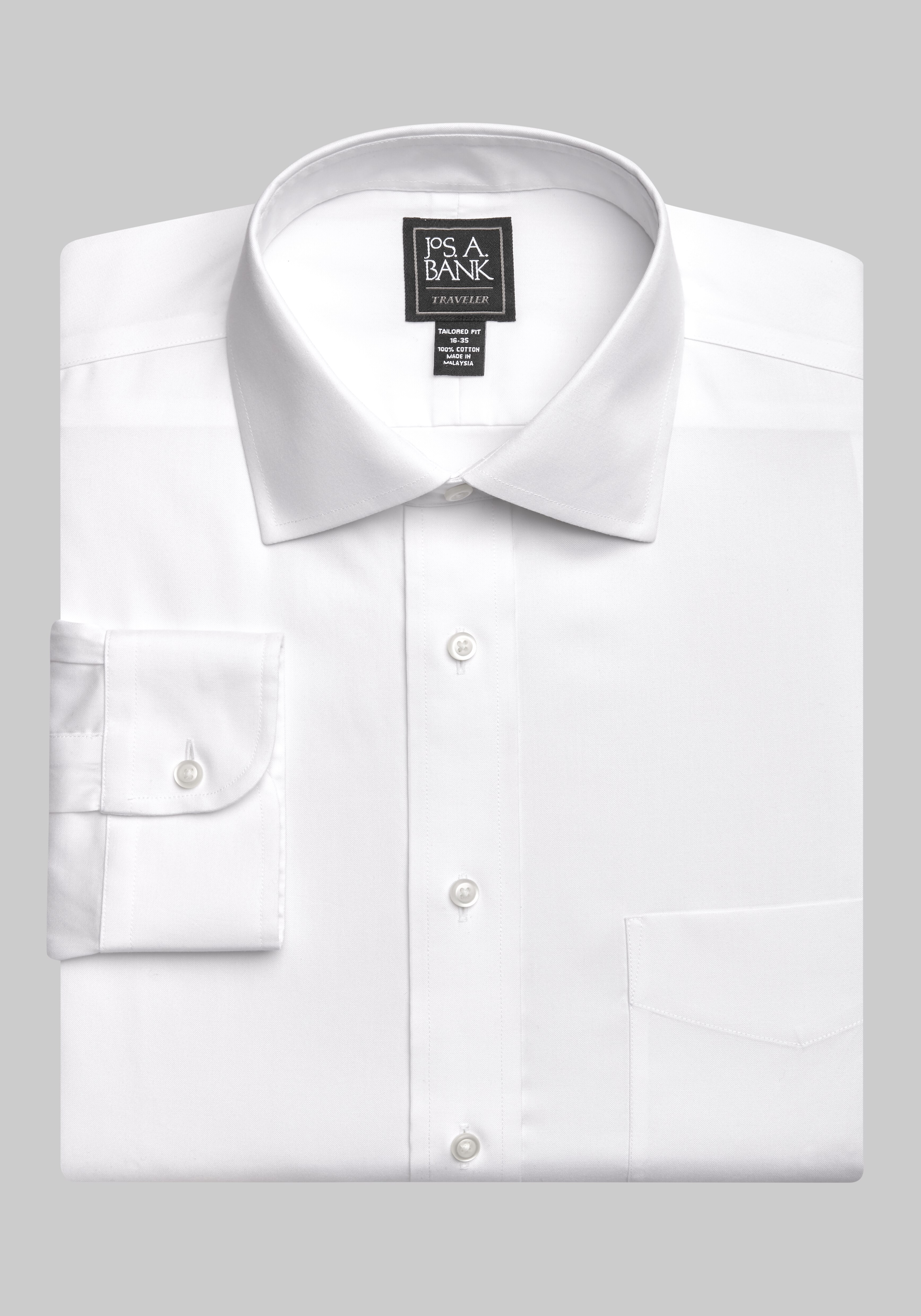 Non Iron Spread Collar Dress Shirt - Men's Dress Shirts | JoS. A. Bank