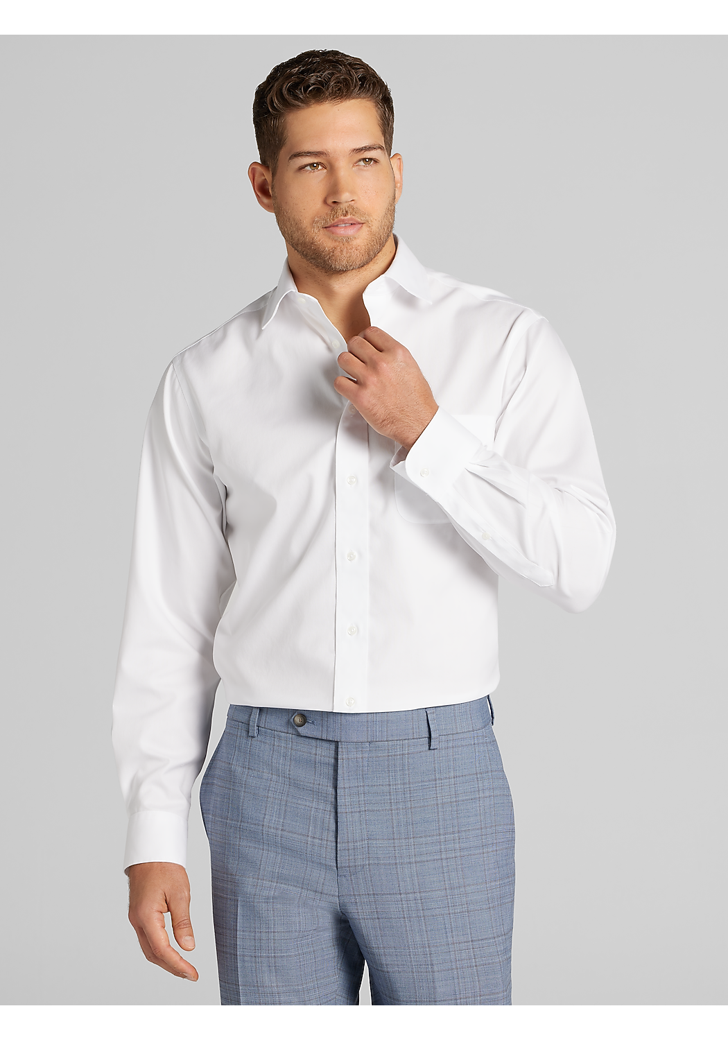 Non Iron Spread Collar Dress Shirt - Men's Dress Shirts | JoS. A. Bank