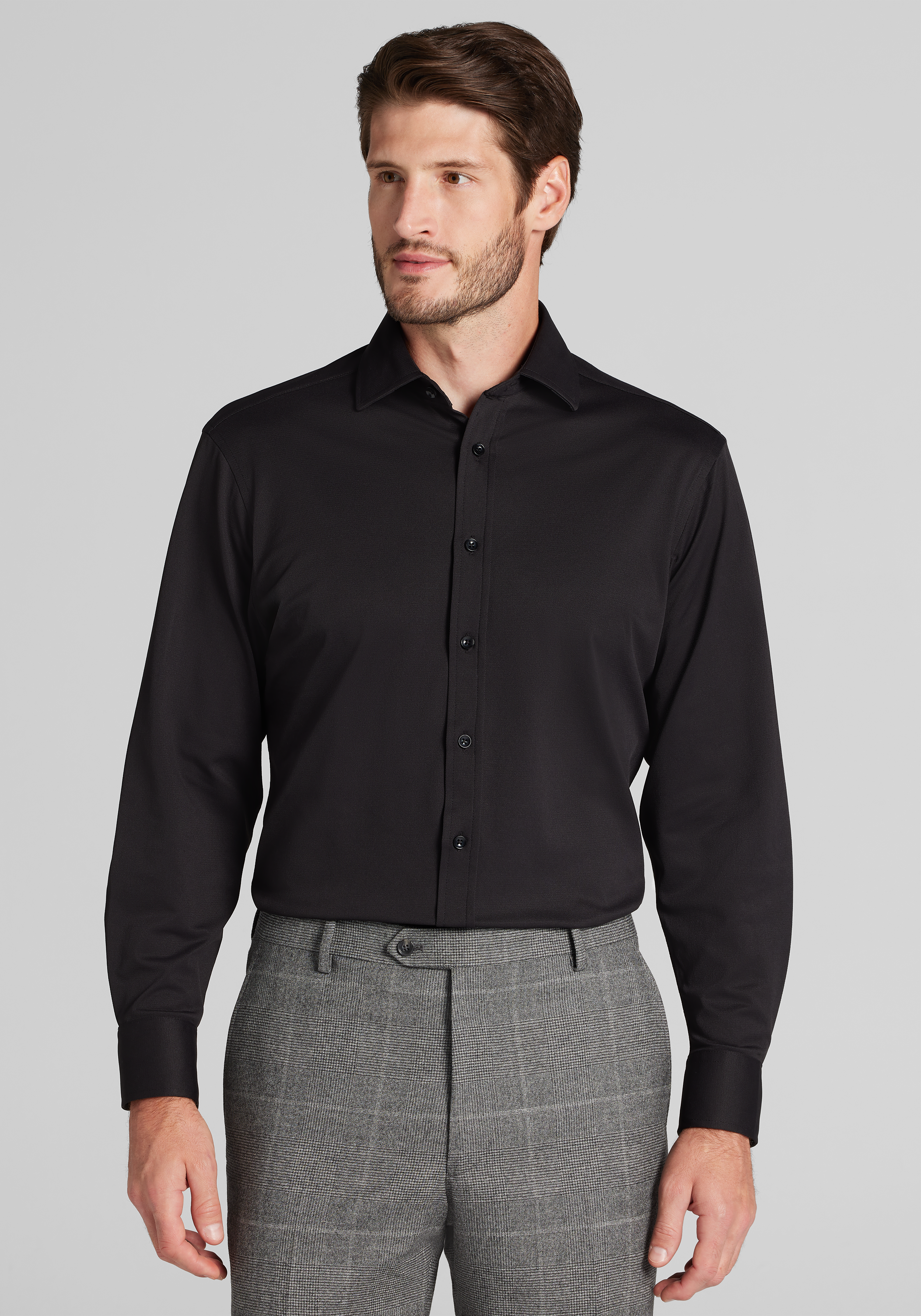 Jos. A. Bank Tailored Fit Pique Dress Shirt - Big & Tall