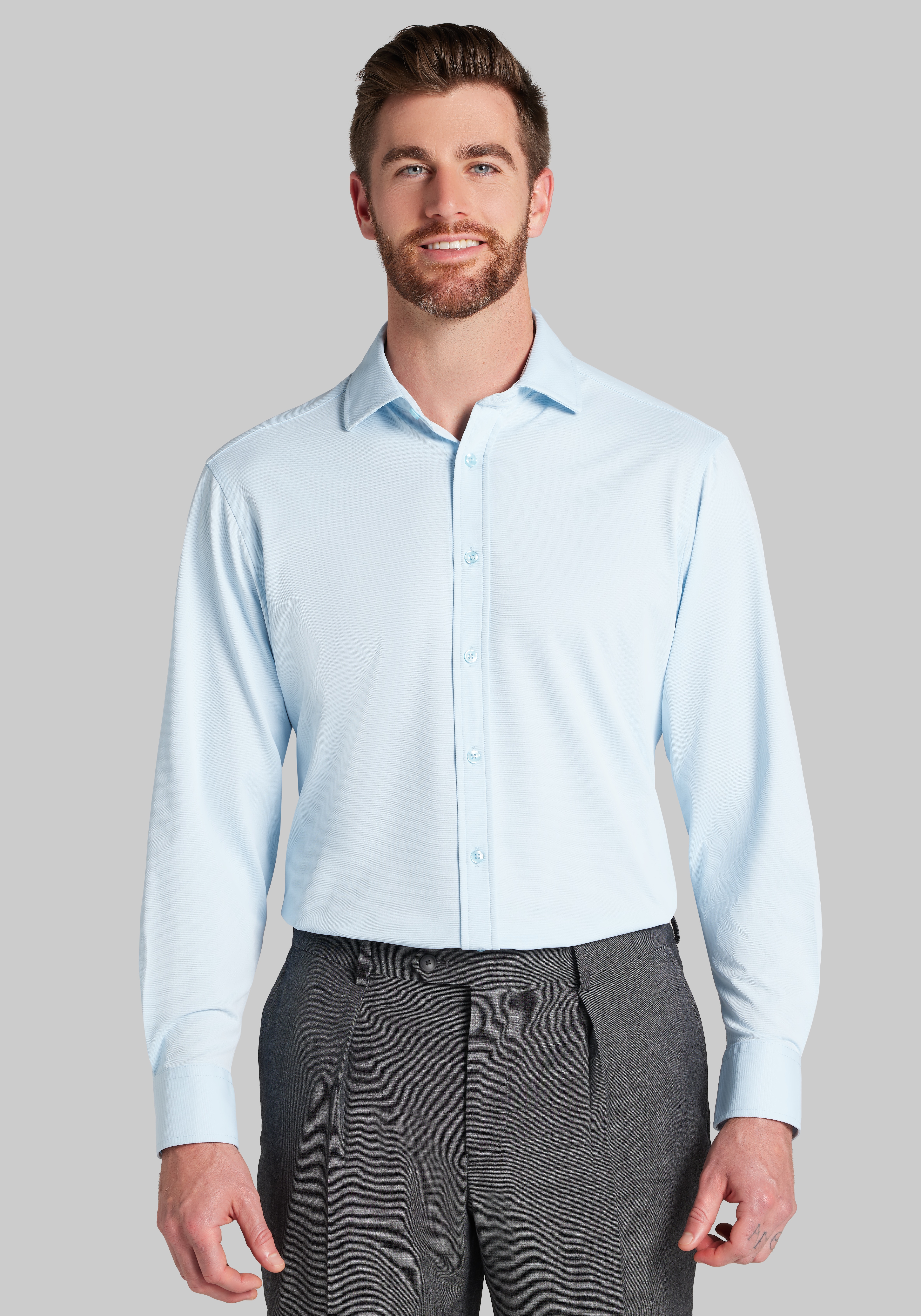 Men's New!, Jos. A. Bank Tailored Fit Pique Dress Shirt - Jos A Bank