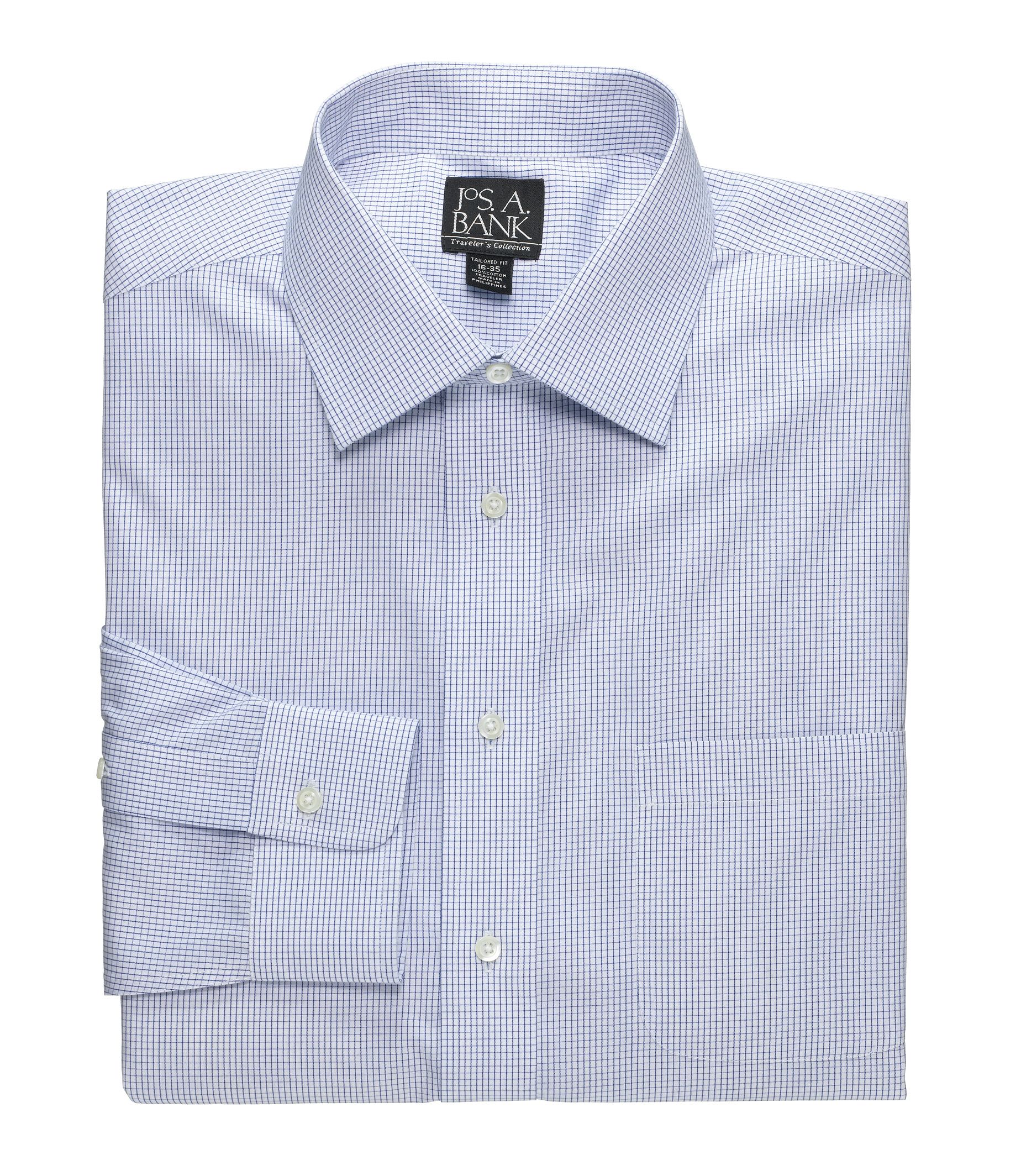 Men's New!, Traveler&reg; Collection Tailored Fit Dress Shirt - Big & Tall - Jos A Bank