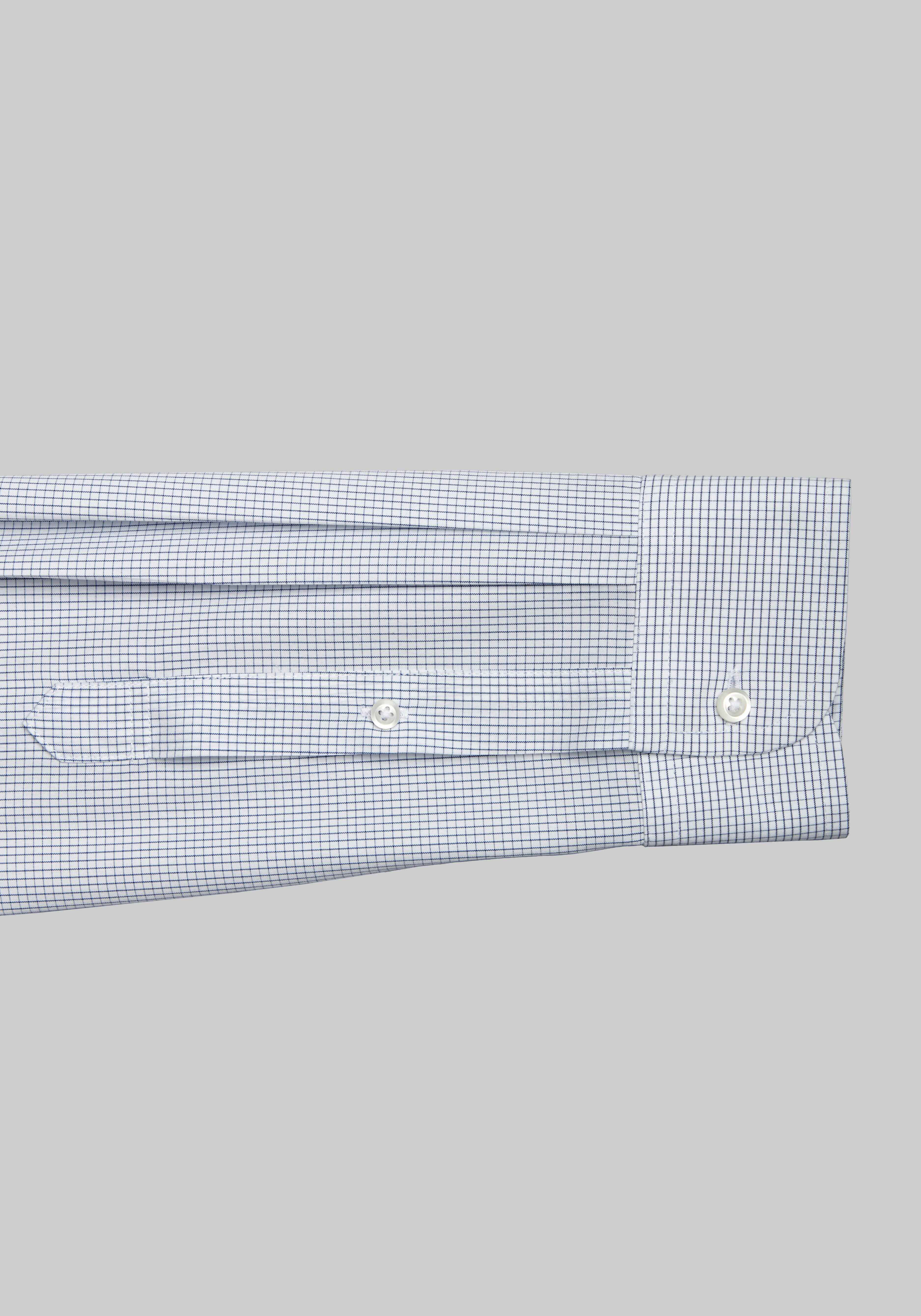 Traveler® Collection Tailored Fit Spread Collar Mini Check Dress Shirt