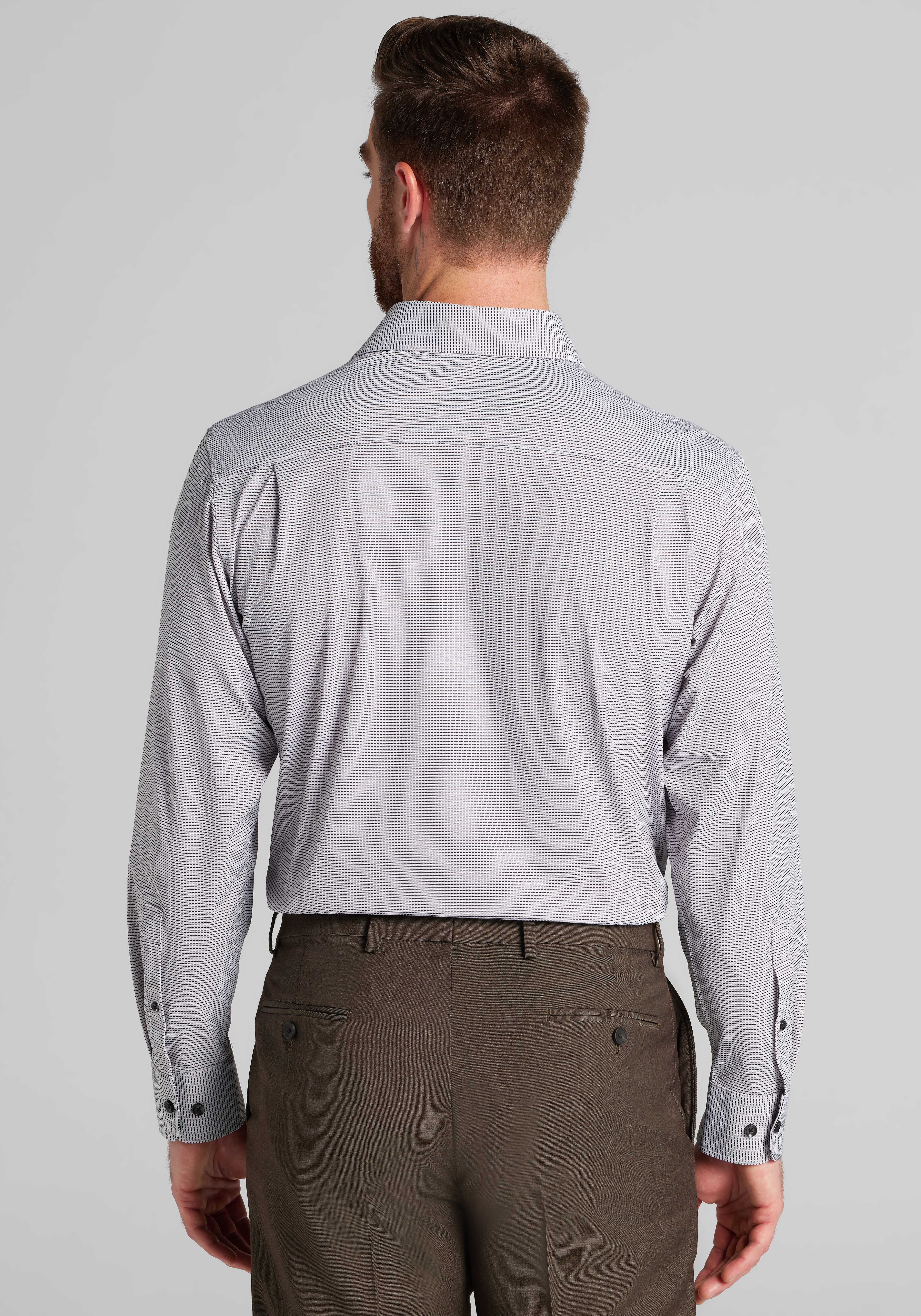 Jos. A Bank Tailored Fit Micro Geo Pique Dress Shirt