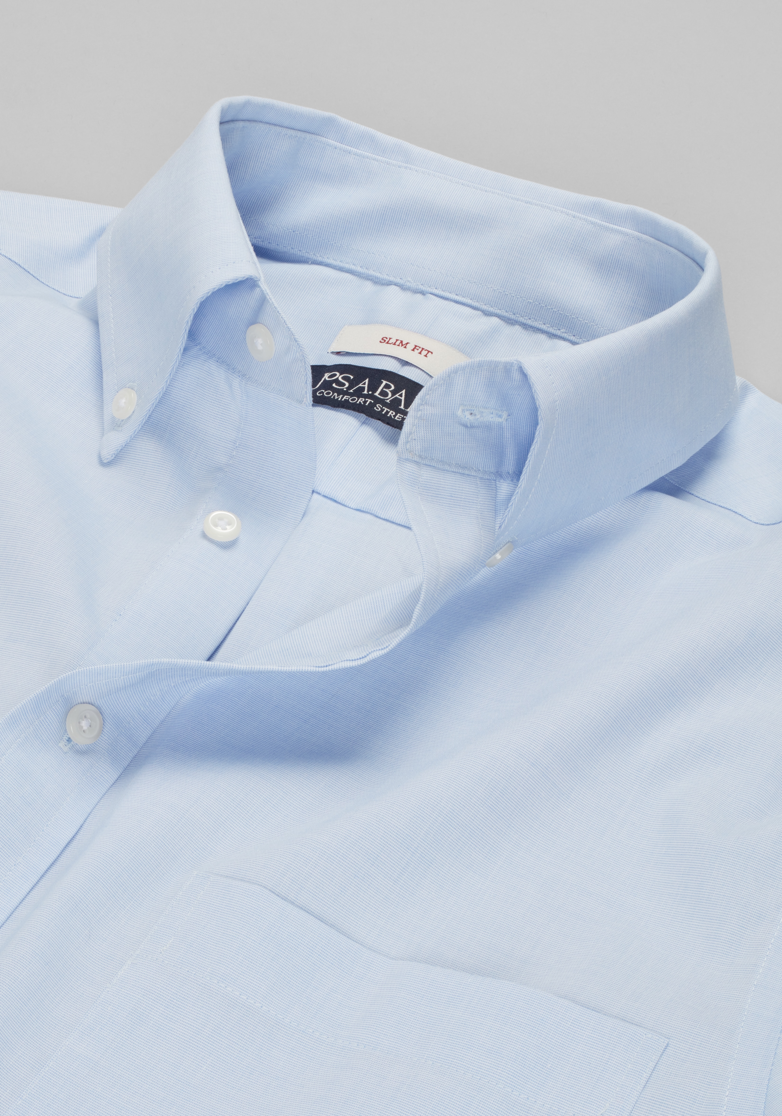 Jos. A. Bank Comfort Stretch Slim Fit Button-Down Collar Solid Dress Shirt