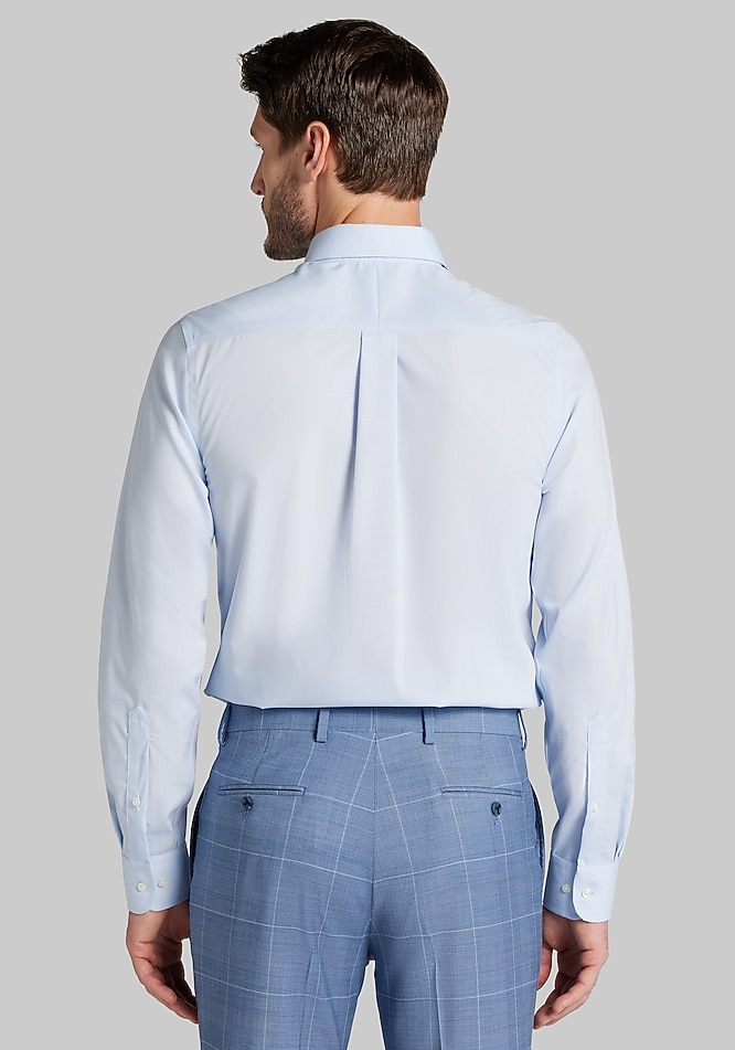 Jos. A. Bank Comfort Stretch Slim Fit Button-Down Collar Solid Dress Shirt  - Missionary Package | Jos A Bank