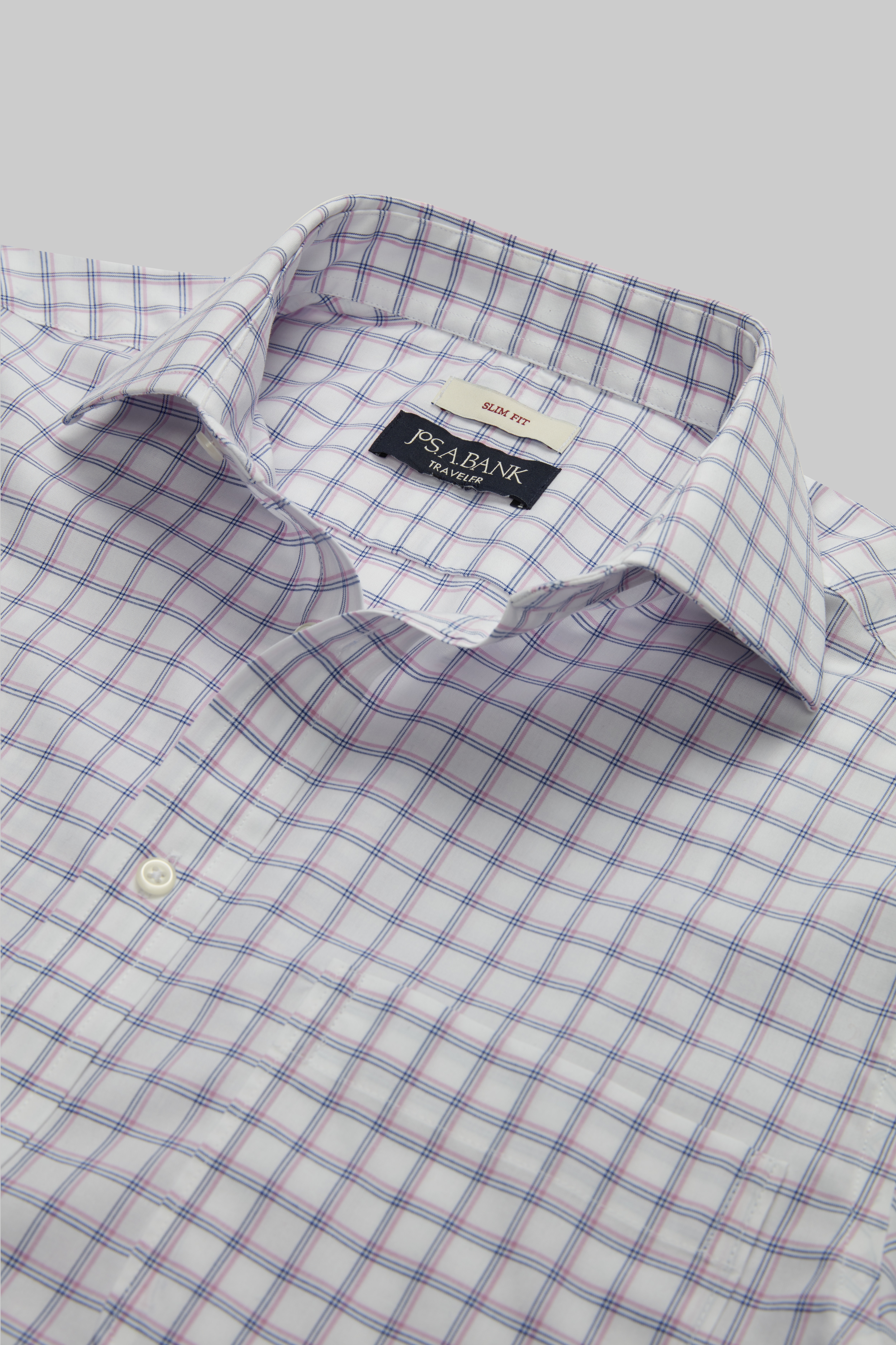Traveler® Collection Slim Fit Plaid Dress Shirt CLEARANCE