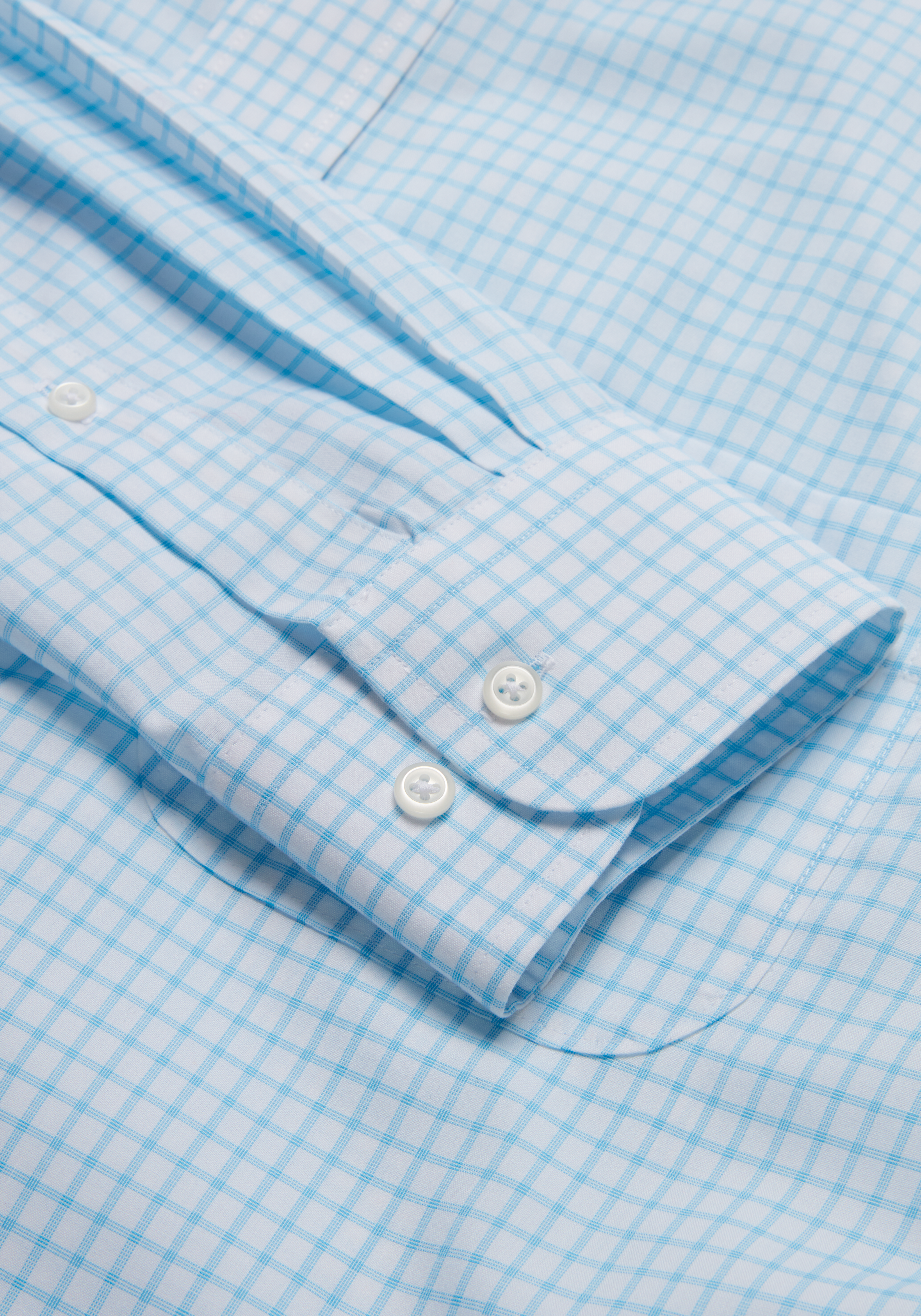 Traveler® Collection Tailored Fit Spread Collar Grid Dress Shirt CLEARANCE