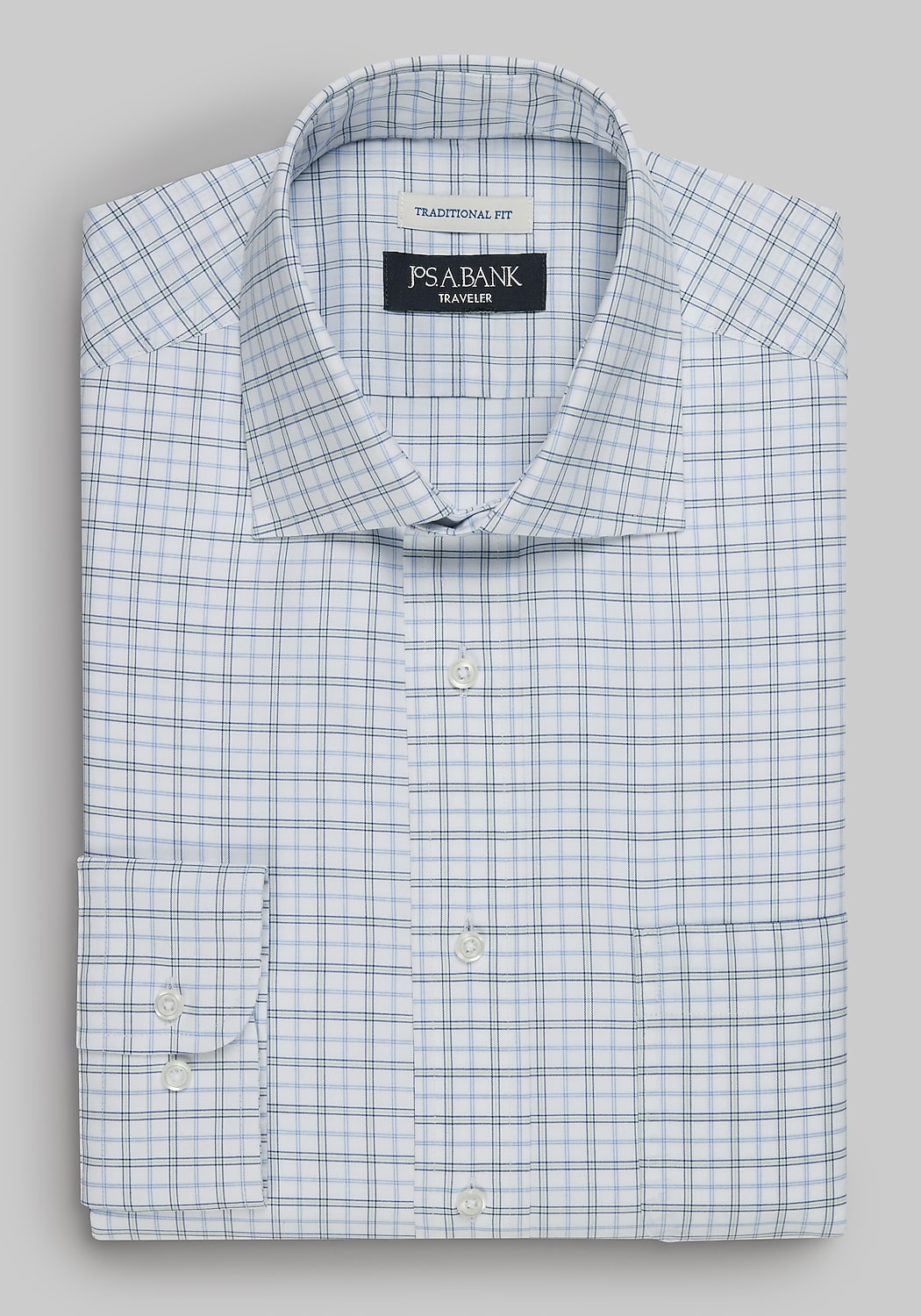 Traveler Collection Traditional fit Plaid Dress Shirt - Big & Tall CLEARANCE