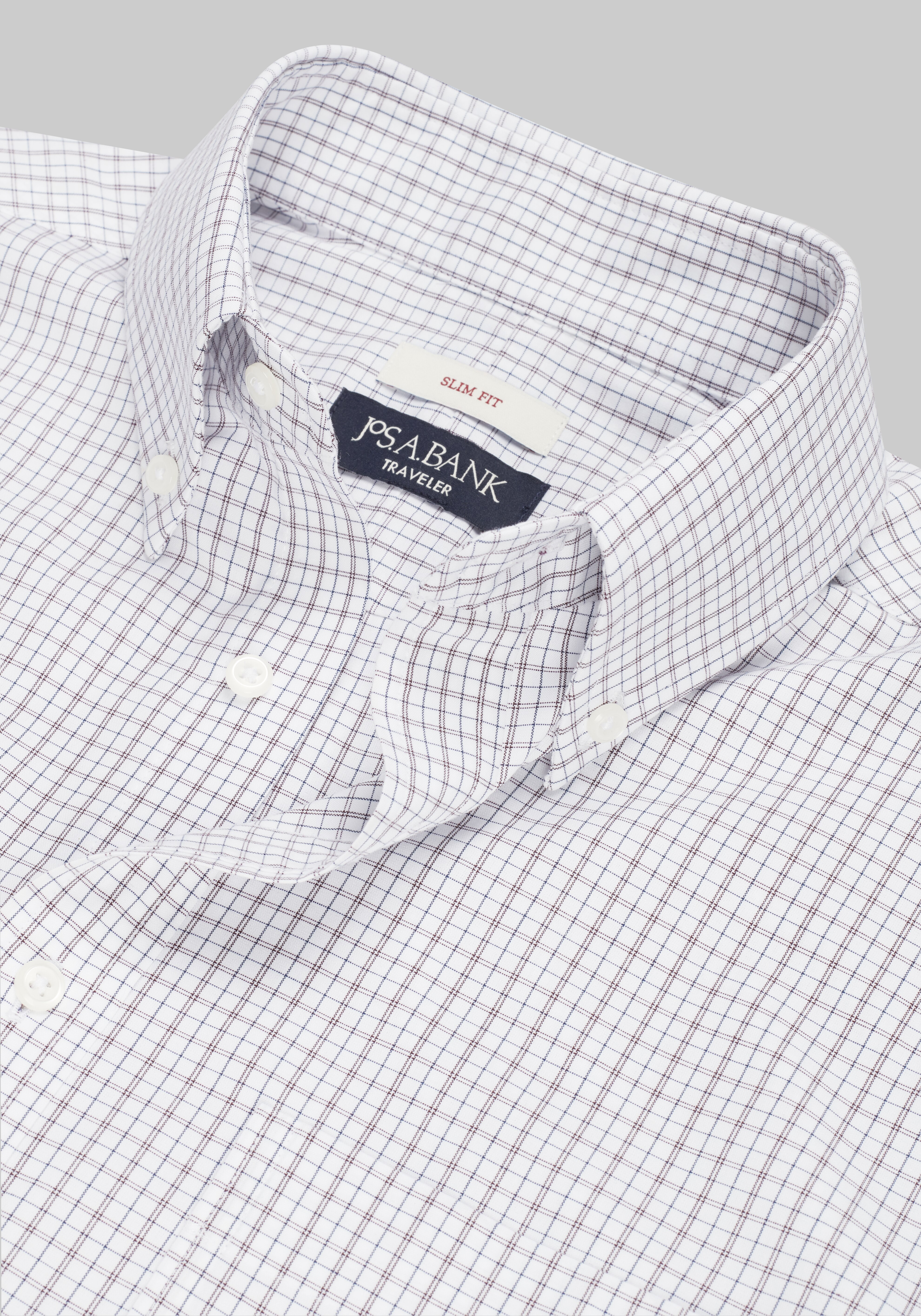 Traveler® Collection Slim Fit Check Dress Shirt CLEARANCE