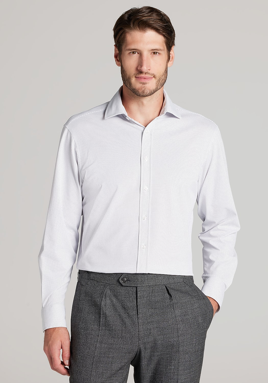 Jos. A Bank Tailored Fit Micro Dot Pique Dress Shirt