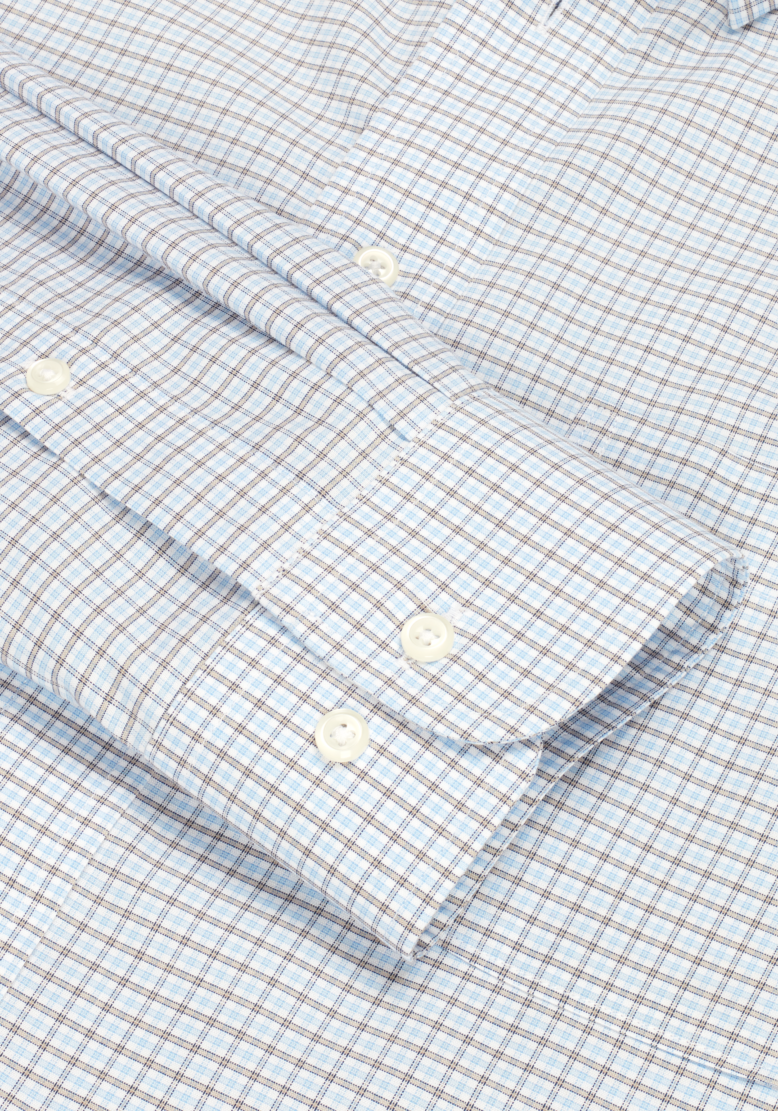 Traveler® Collection Tailored Fit Button-Down Collar Grid Dress Shirt