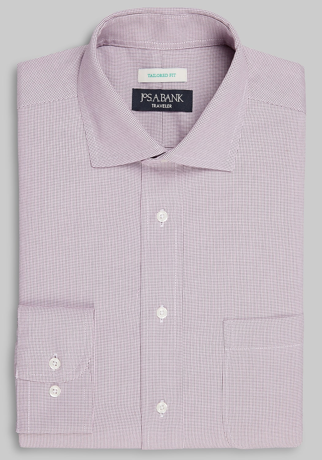 Traveler Collection Tailored Fit Spread Collar Solid Dress Shirt