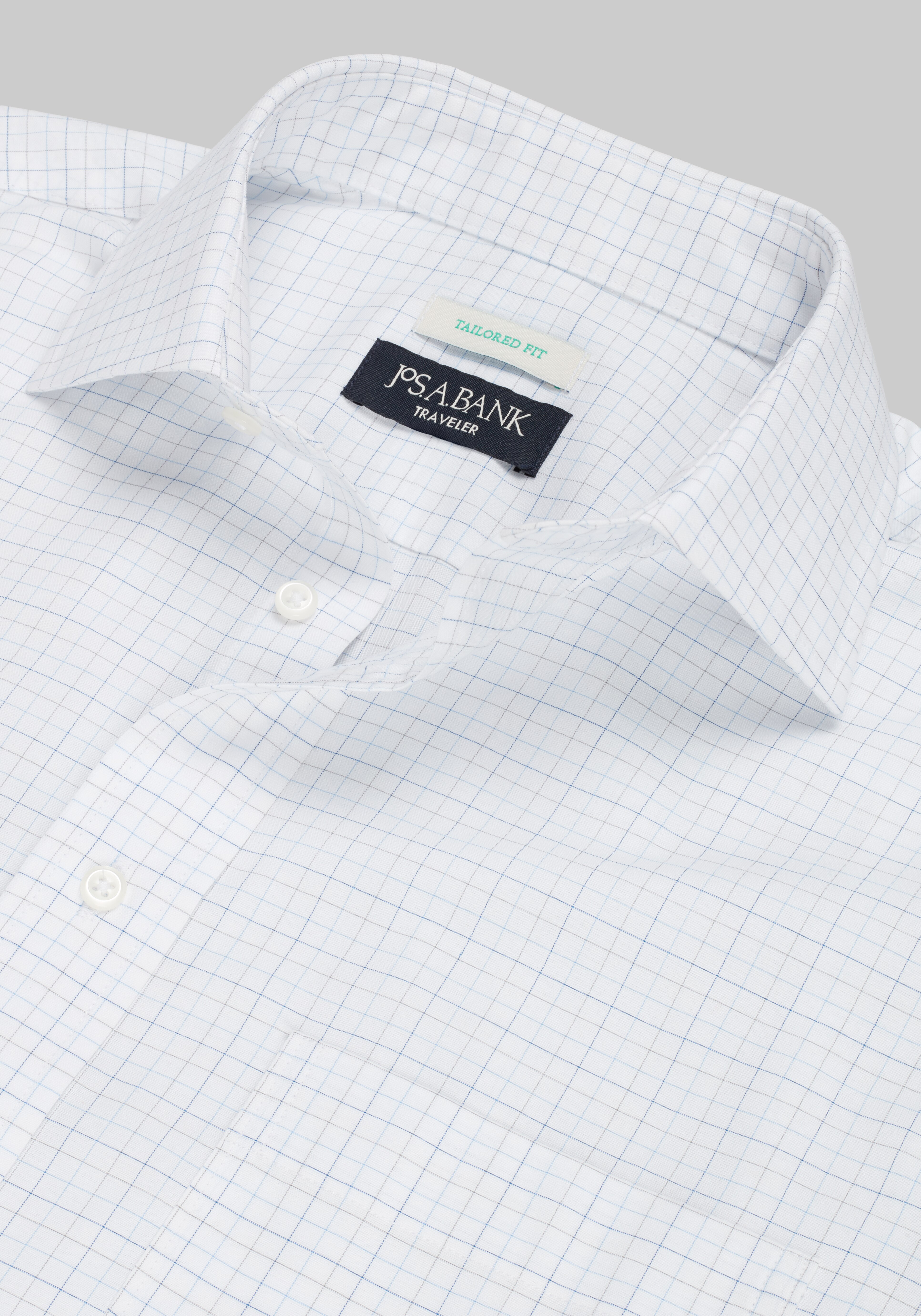 Traveler Collection Tailored Fit Spread Collar Tattersall Dress Shirt - Big & Tall