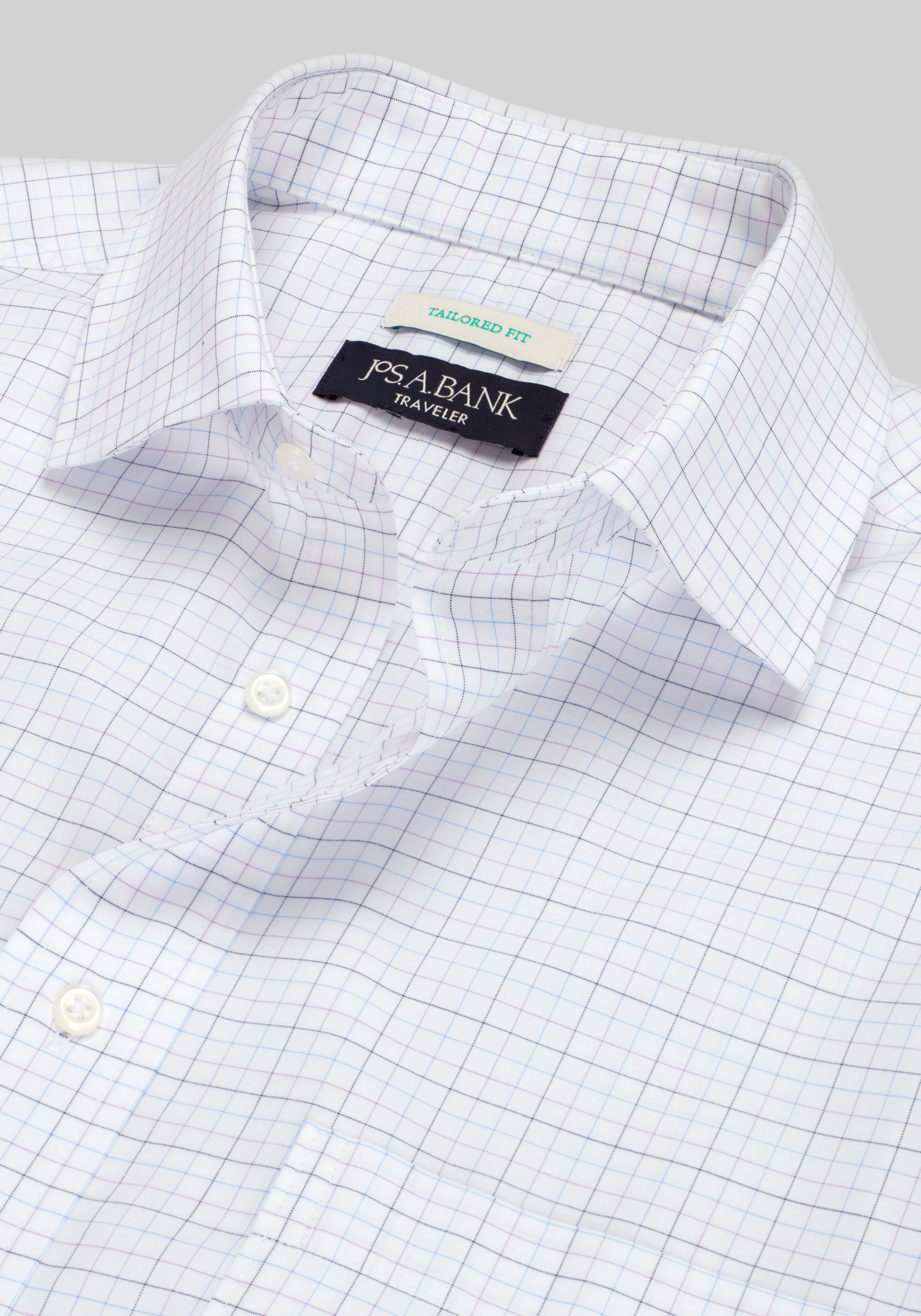 Traveler® Collection Tailored Fit Spread Collar Dress Shirt