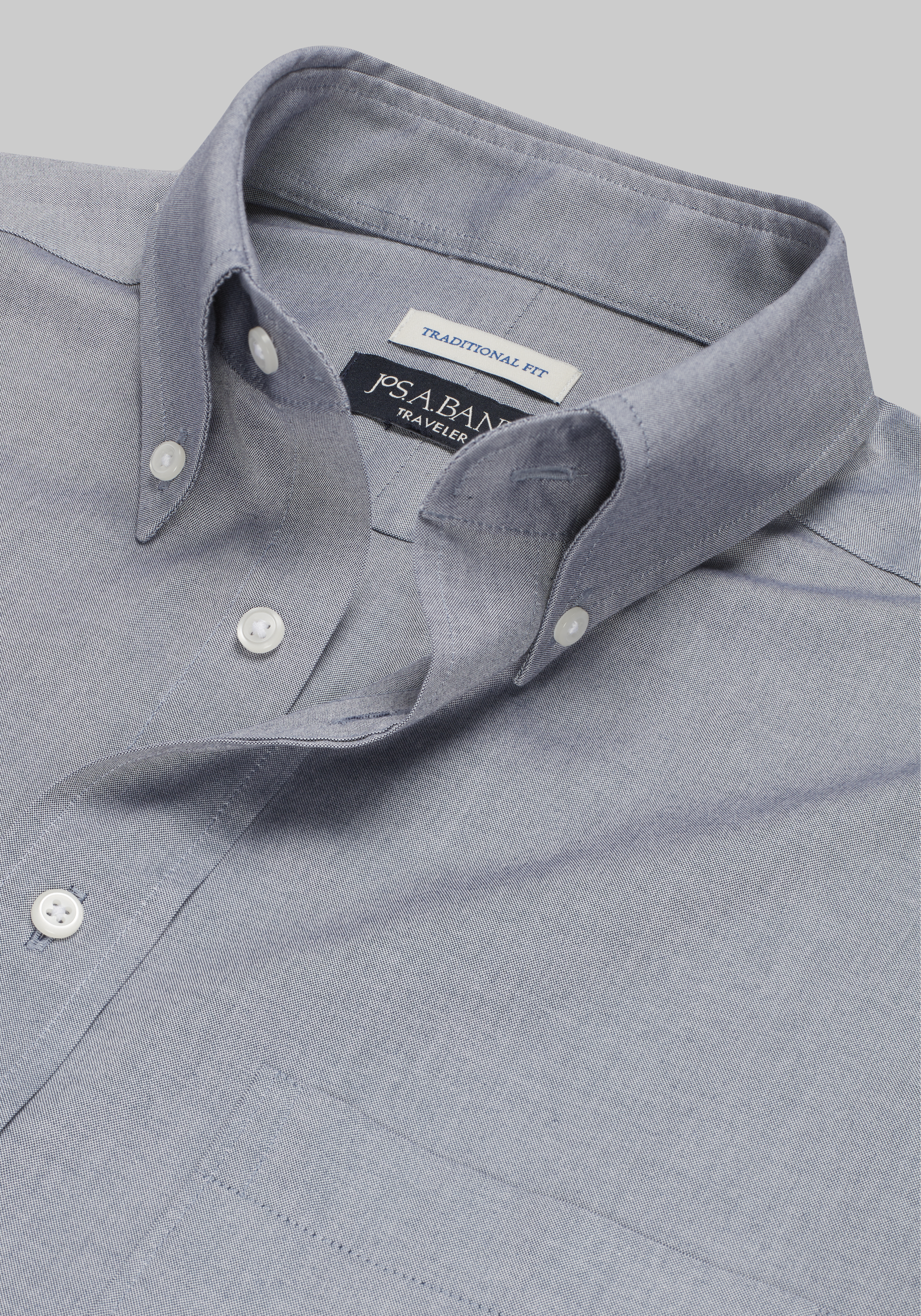 Traveler® Collection Traditional Fit Button-Down Collar Solid Dress Shirt CLEARANCE