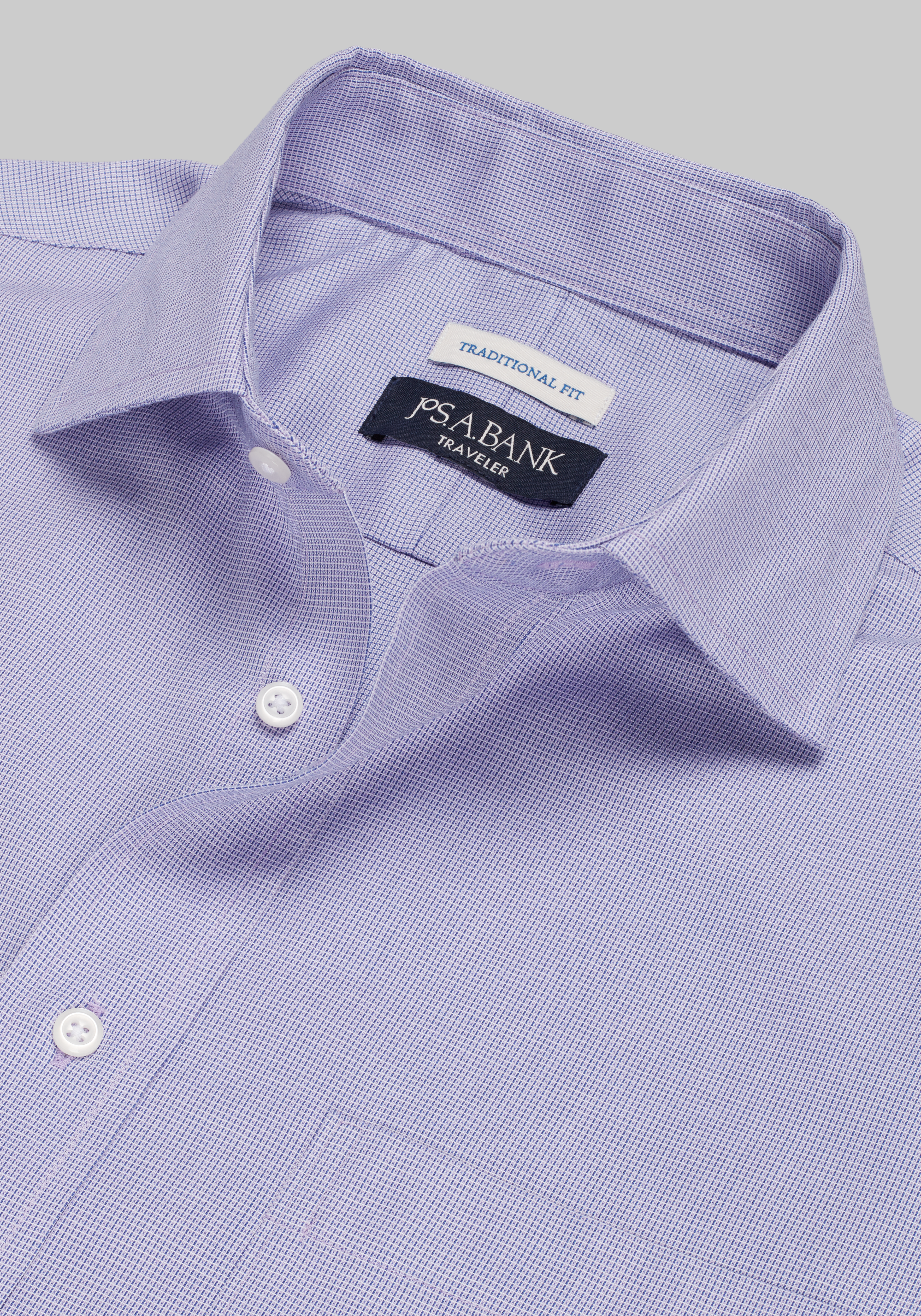 Traveler® Collection Traditional Fit Spread Collar Solid Dress Shirt - Big & Tall