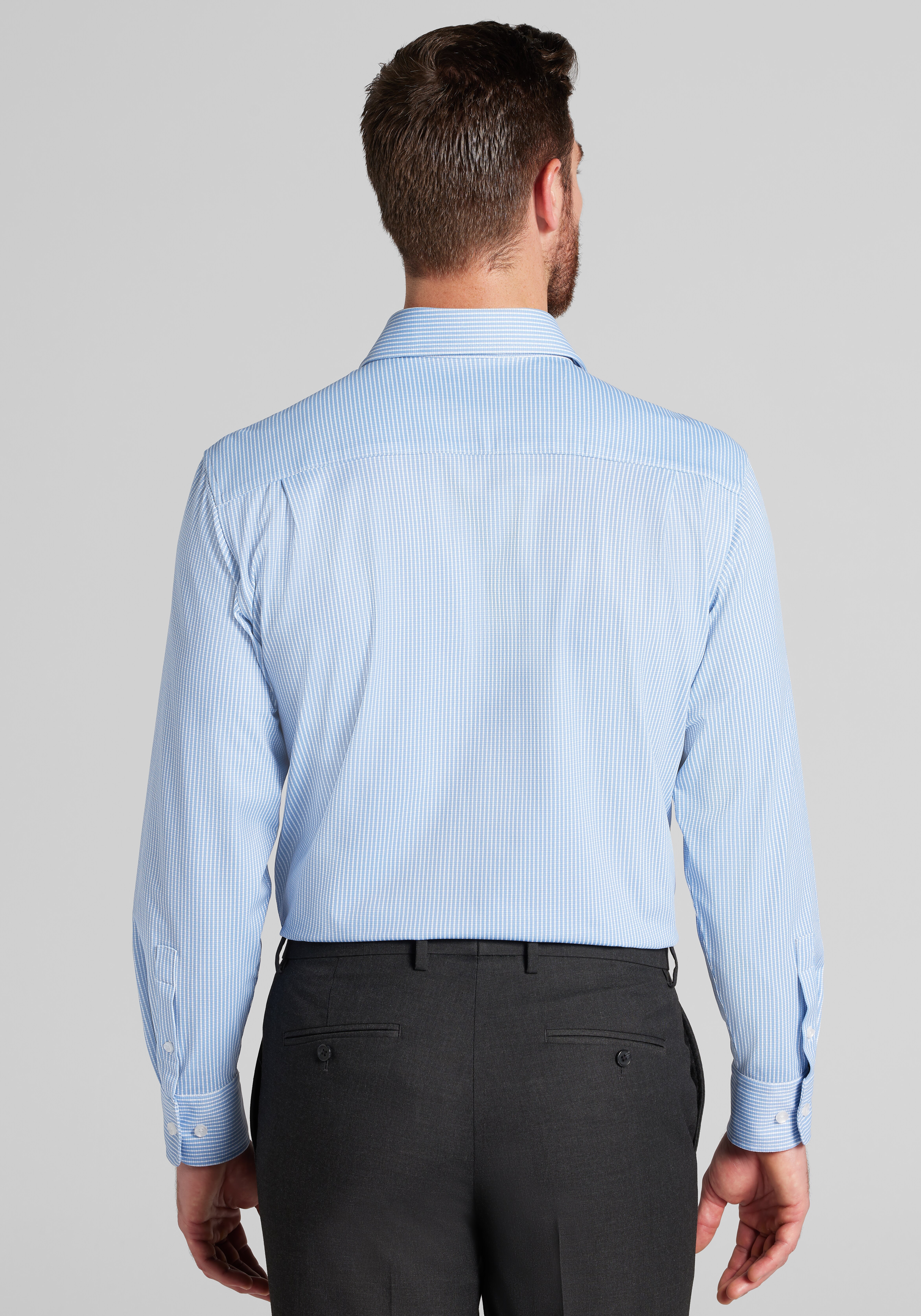Jos. A Bank Tailored Fit Micro Check Pique Dress Shirt