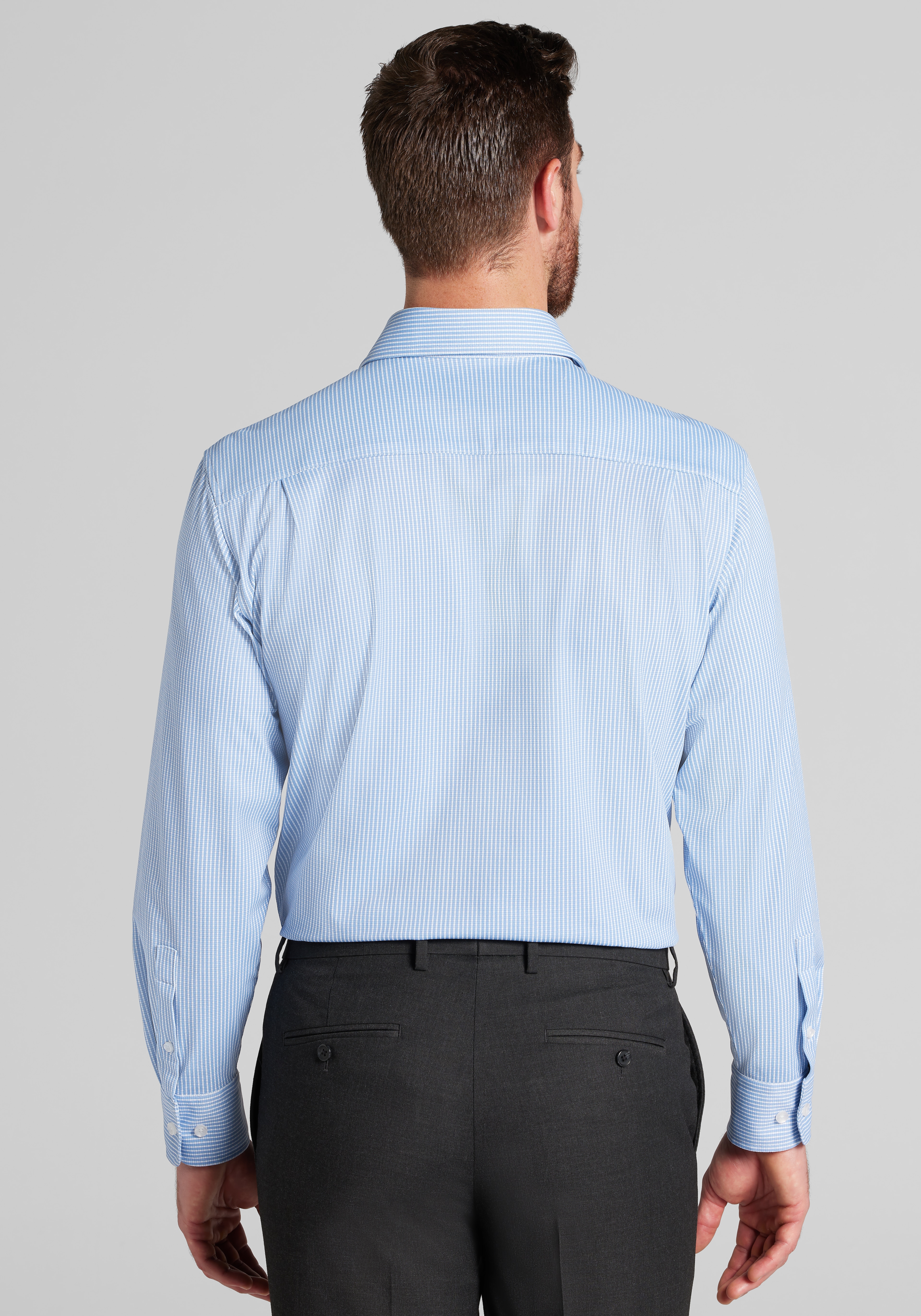 Jos. A Bank Tailored Fit Micro Check Pique Dress Shirt