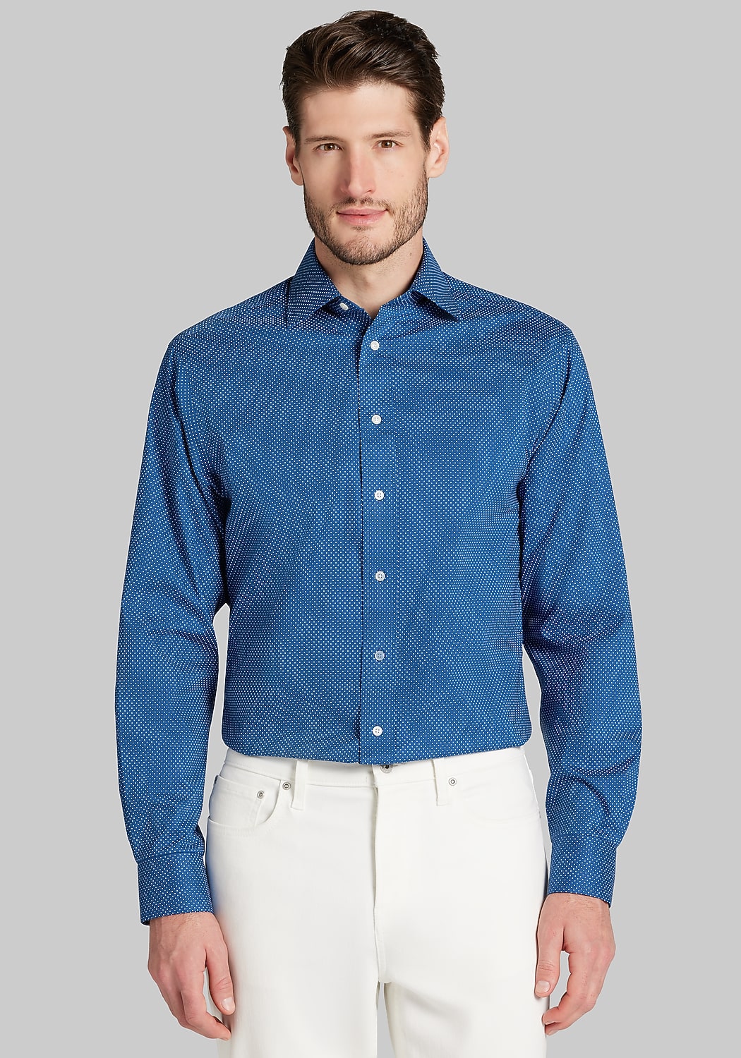 Jos. A Bank Tailored Fit Comfort Fit Patterned Dress Shirt