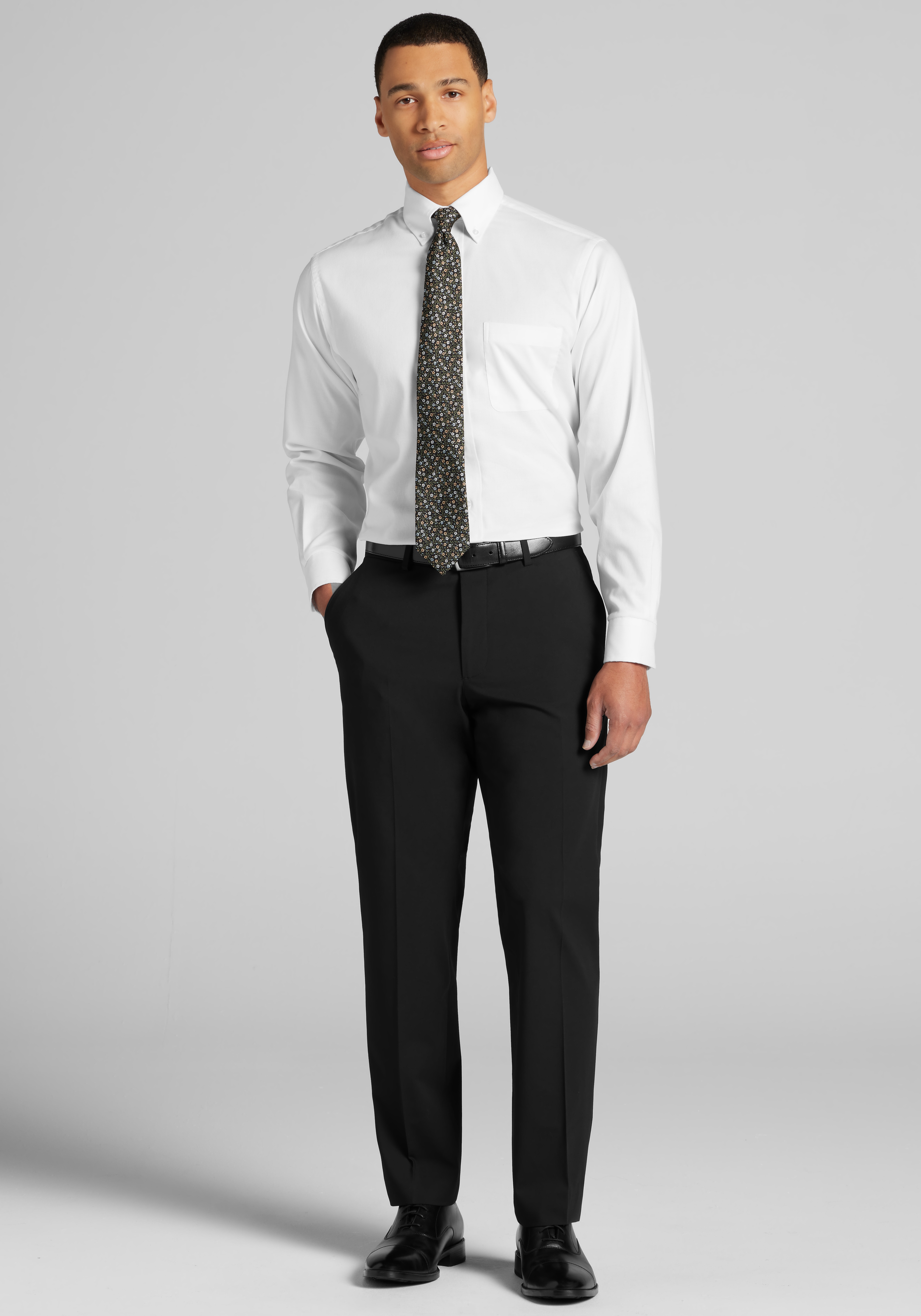 Jos. A. Bank Tailored Fit Solid Dress Shirt
