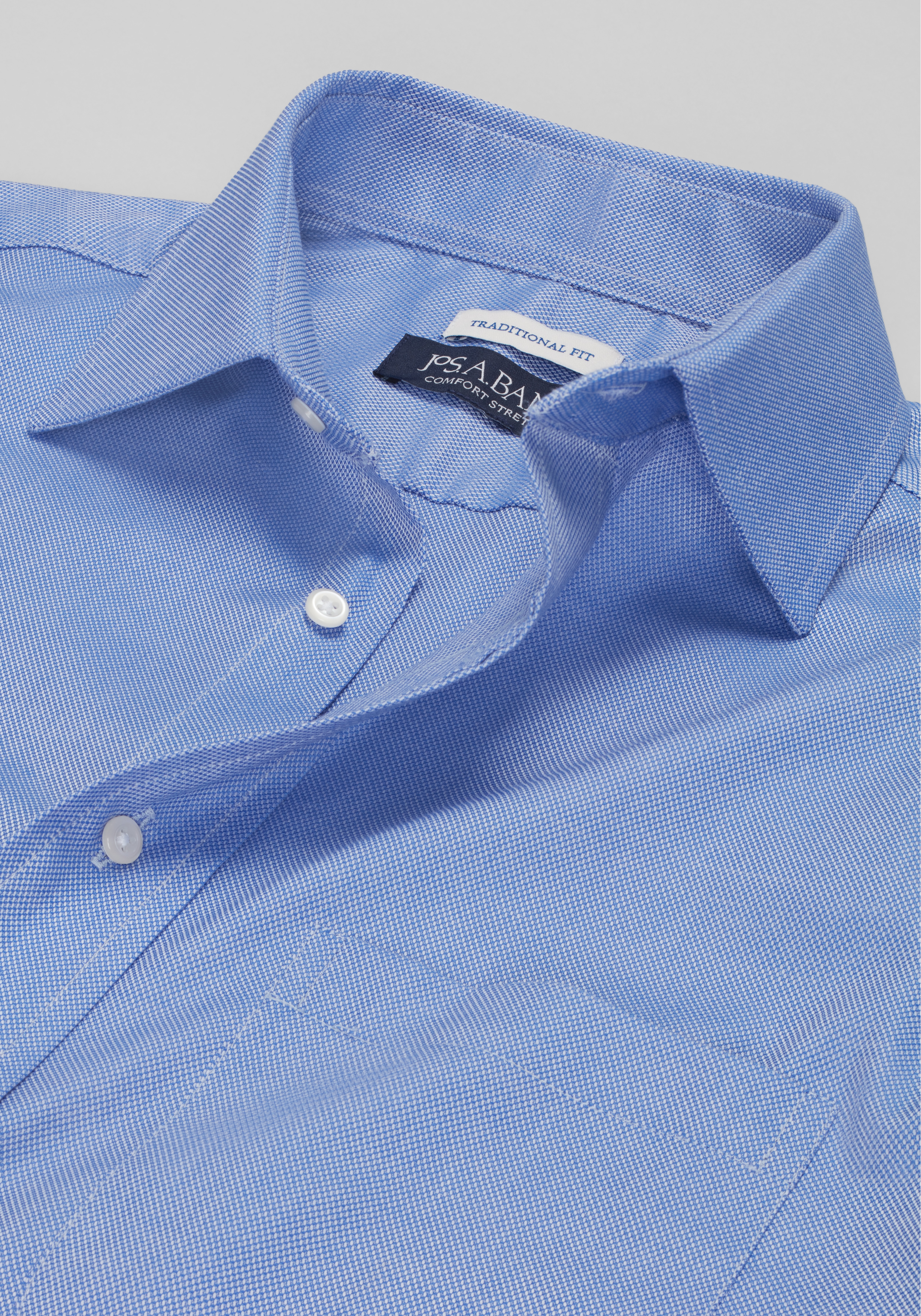 Jos. A Bank Traditional Fit Solid Comfort Stretch Dress Shirt
