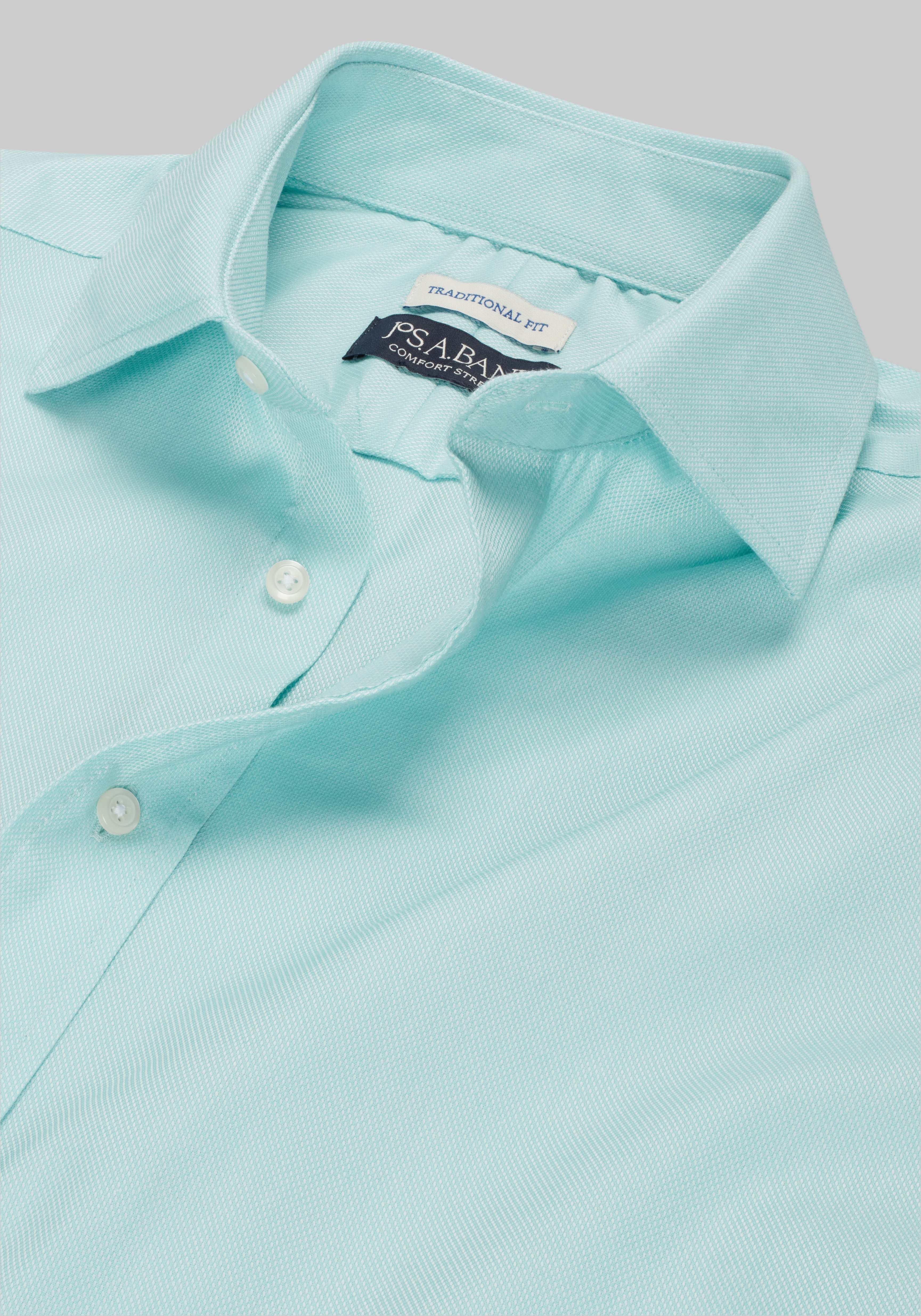 Jos. A. Bank Comfort Stretch Traditional Fit Spread Collar Solid Dress Shirt