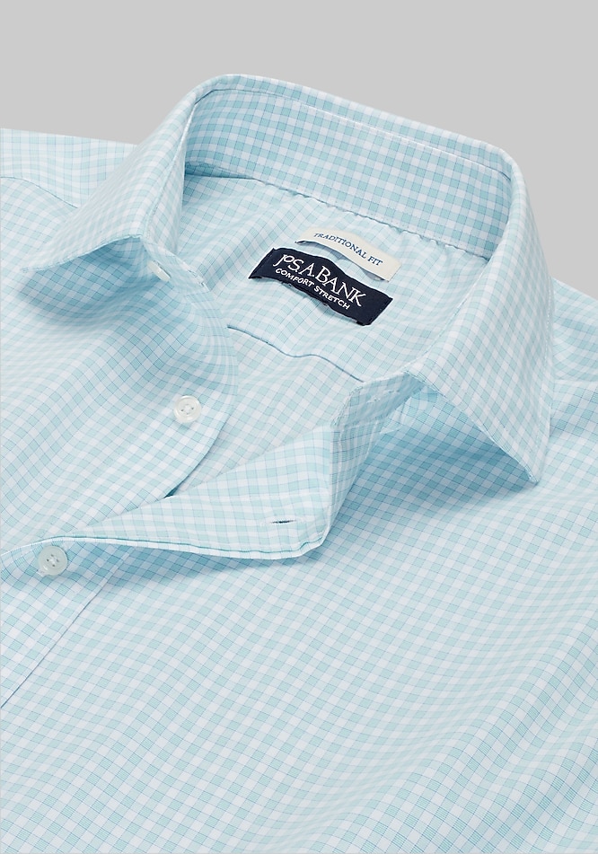 dress shirt with stretch collar The Springer Solid White