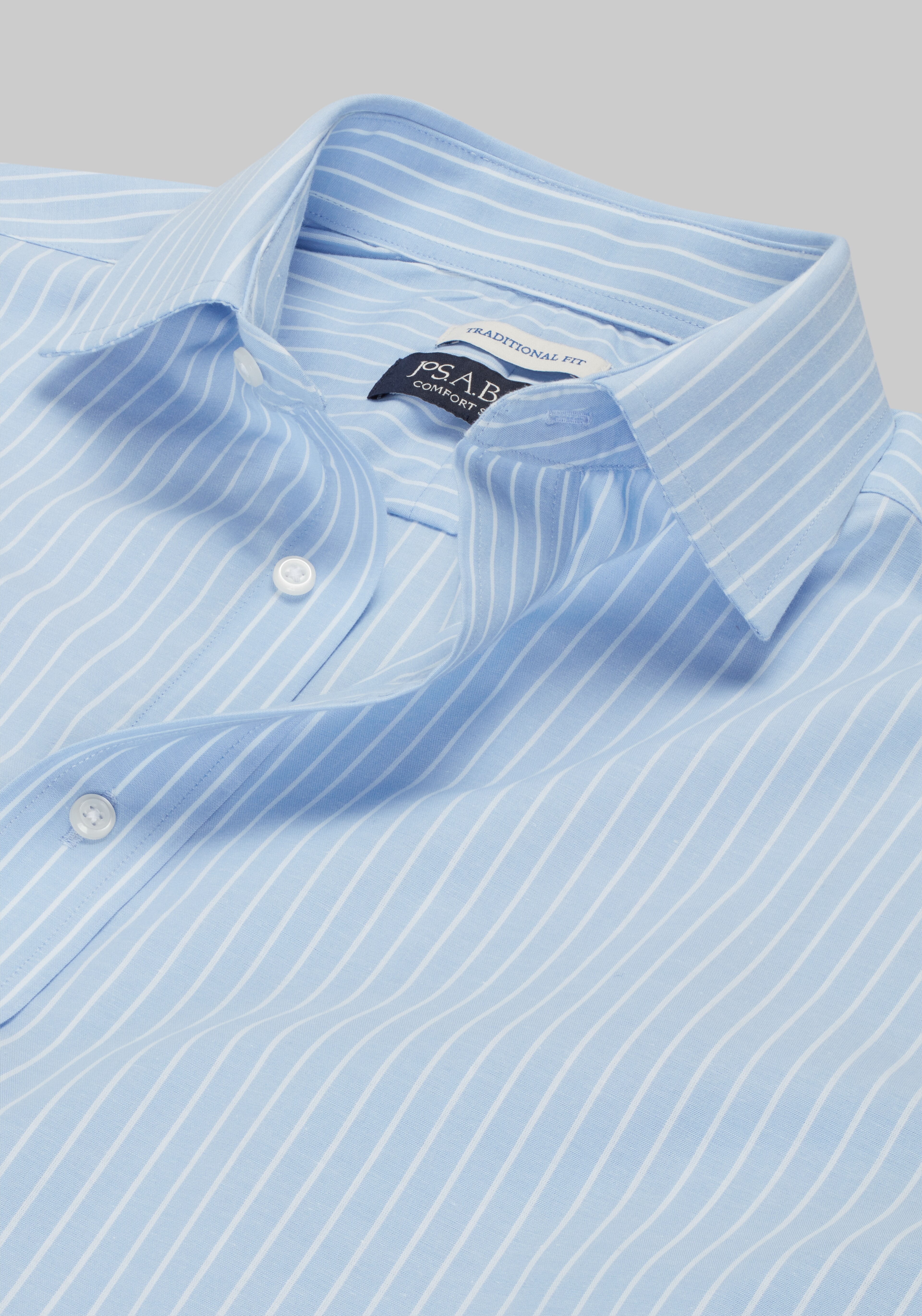 Jos. A. Bank Comfort Stretch Traditional Fit Spread Collar Stripe Dress Shirt CLEARANCE