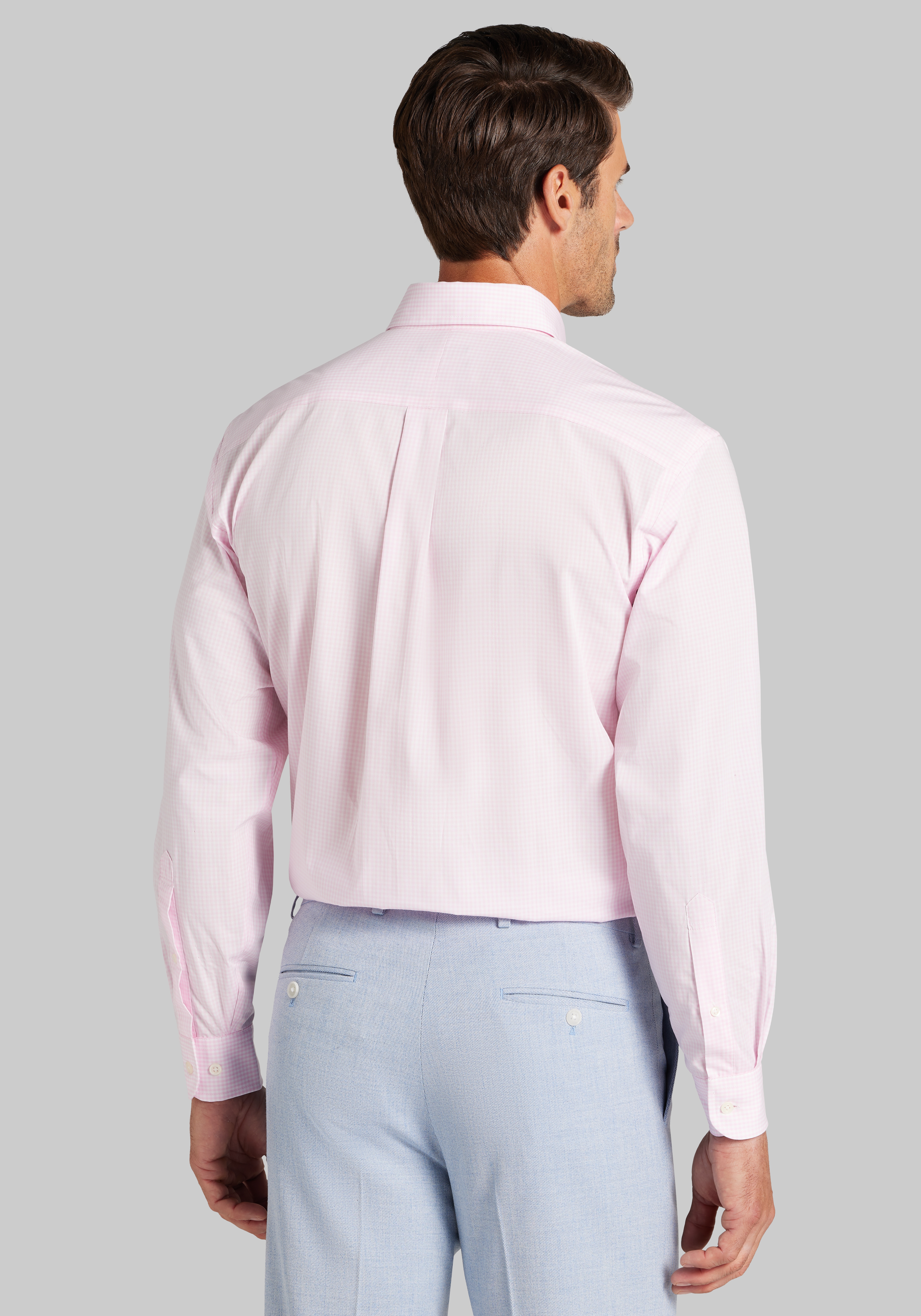 1905 Collection Traditional Fit Button-Down Collar Check Dress Shirt