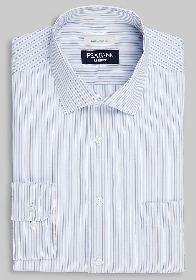 reserve dress shirts Men's Reserve Collection Traditional Fit Point Collar Pleat Tuxedo Shirt at Jos. A. Bank, Cream/White, Size 17 X 35