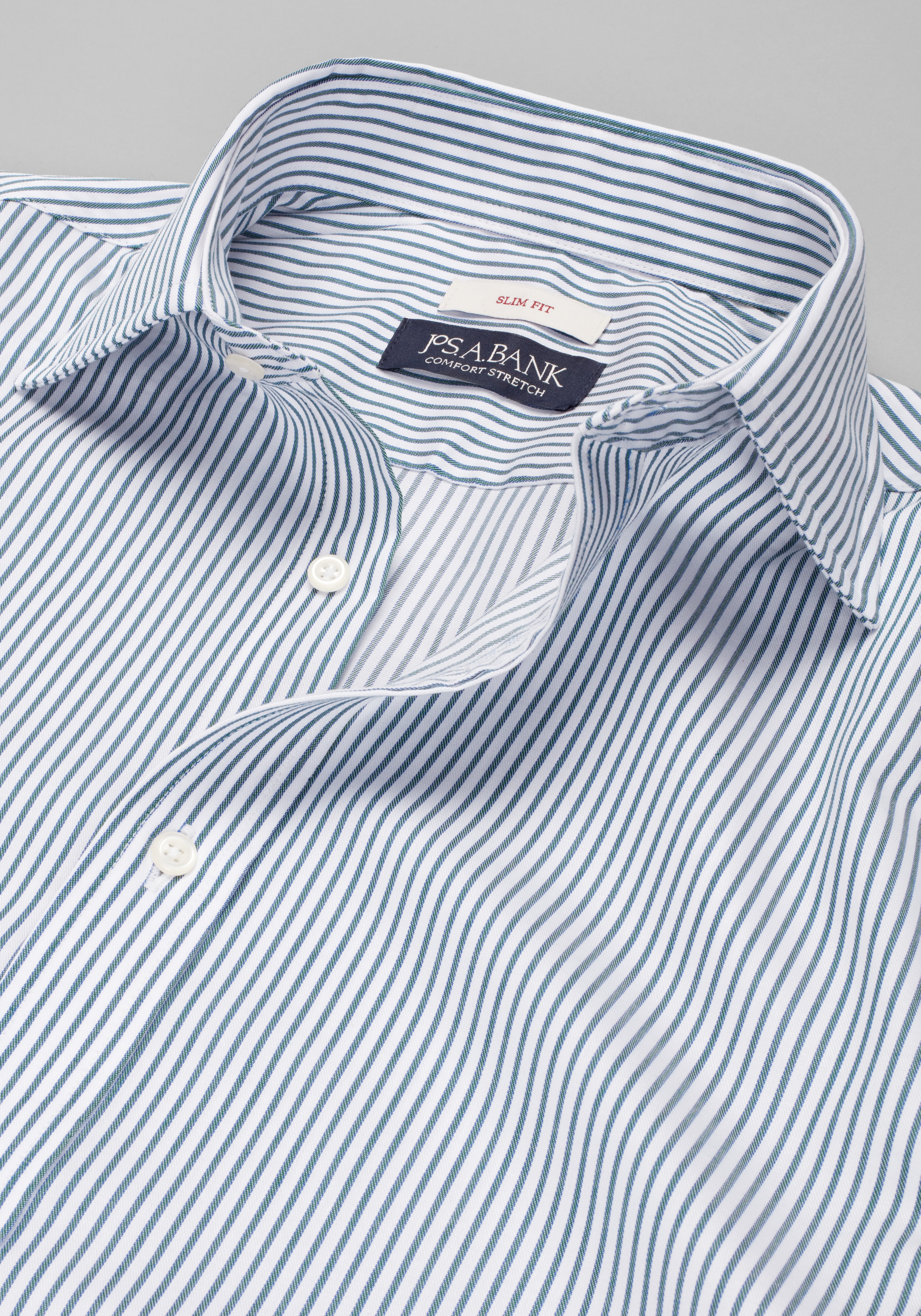 Jos. A. Bank Slim Fit Bengal Stripe Dress Shirt CLEARANCE