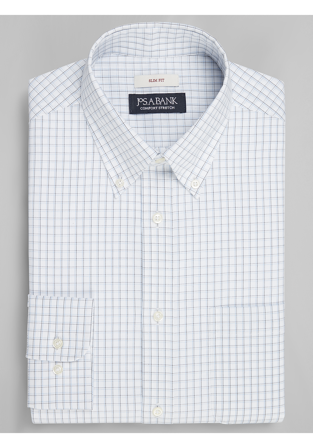 Jos. A. Bank Slim Fit Button-Down Collar Check Dress Shirt