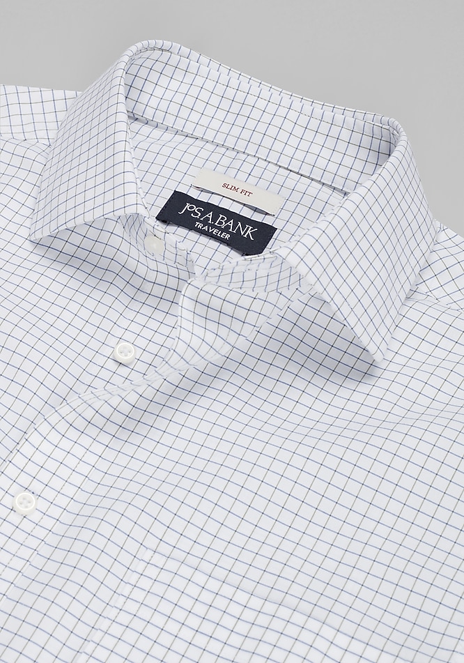men's slim fit dress shirts clearance Shop Slim-Fit Stretch Dress Shirt – Black main image 0