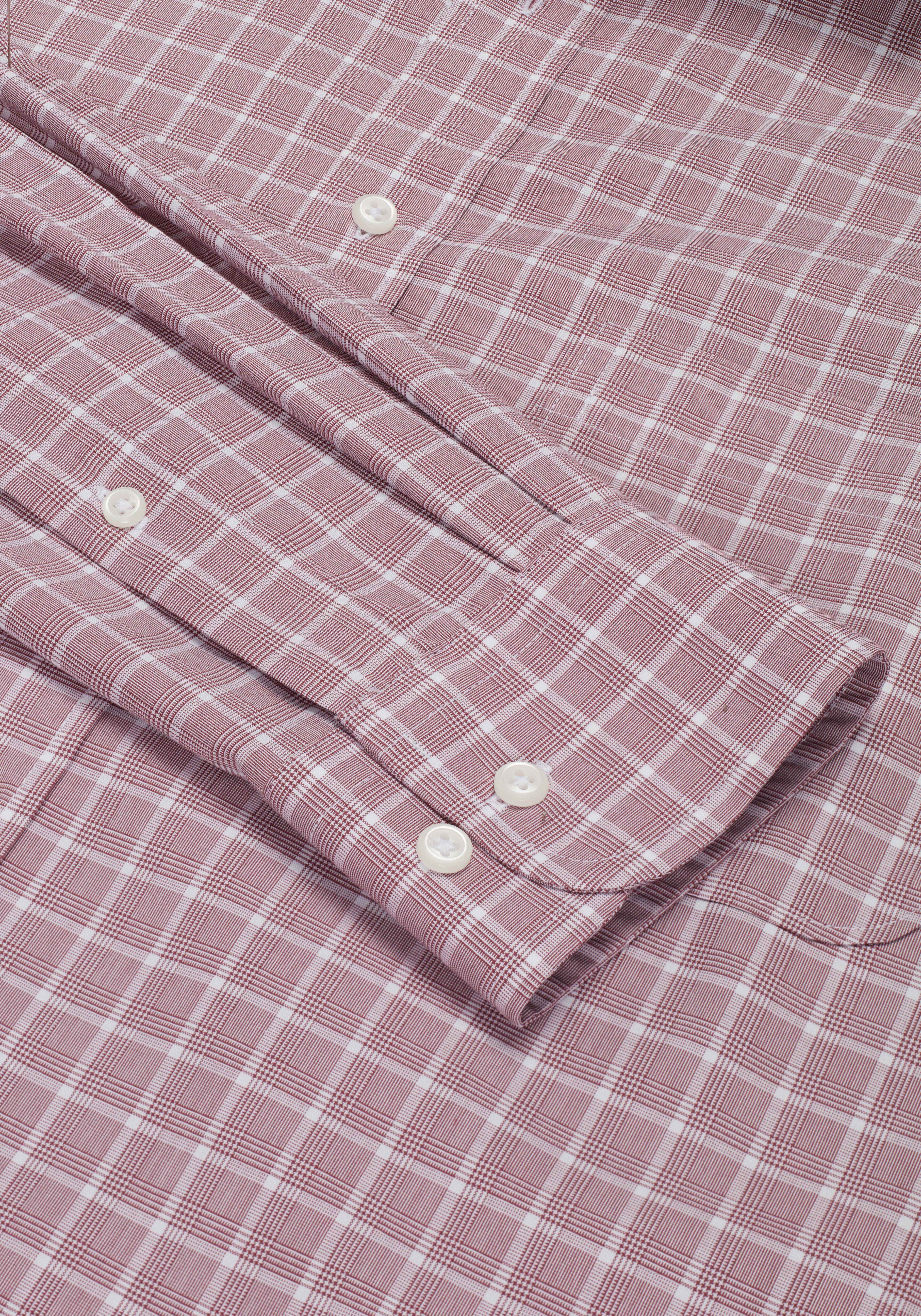 Traveler® Collection Slim Fit Spread Collar Glen Plaid Dress Shirt